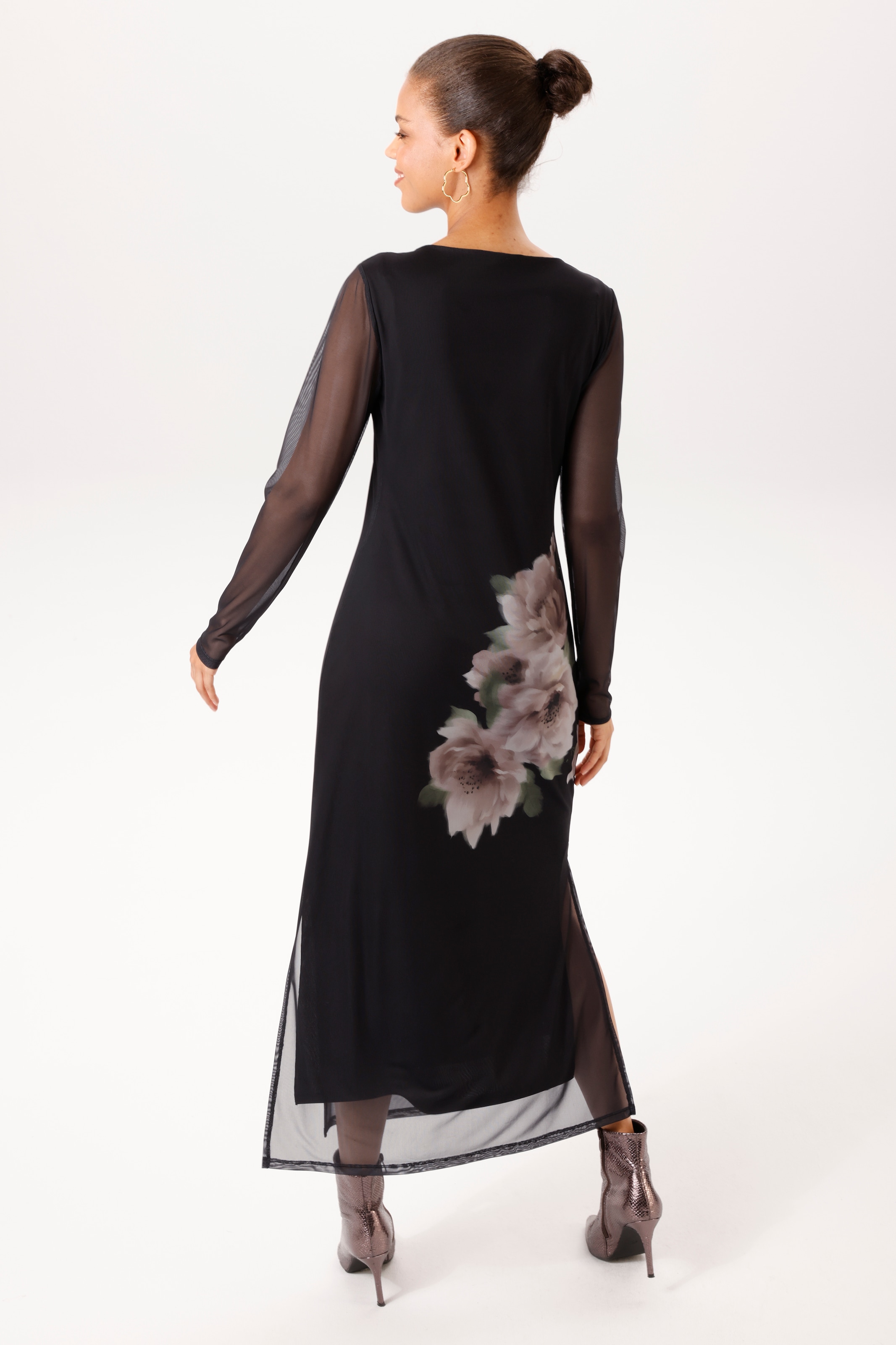 Aniston CASUAL Maxikleid mit großflächigen Batikblüten - NEUE KOLLEKTION