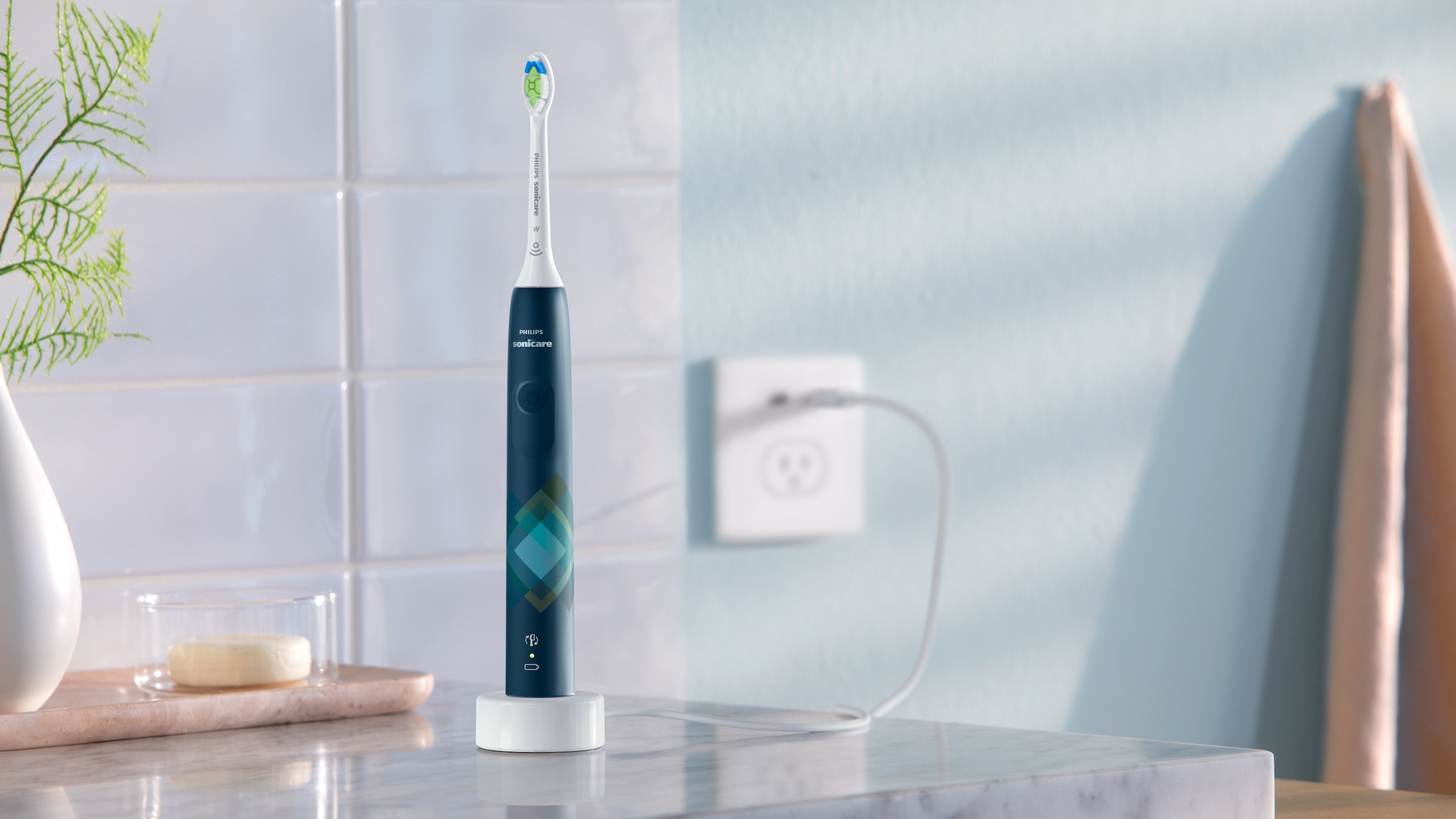 Philips Sonicare Elektrische Zahnbürste »Series 4100 HX3689«, 1 St. Aufsteckbürsten, mit integriertem Drücksensor und 2 Intensitätsstufen, inkl. Ladegerät