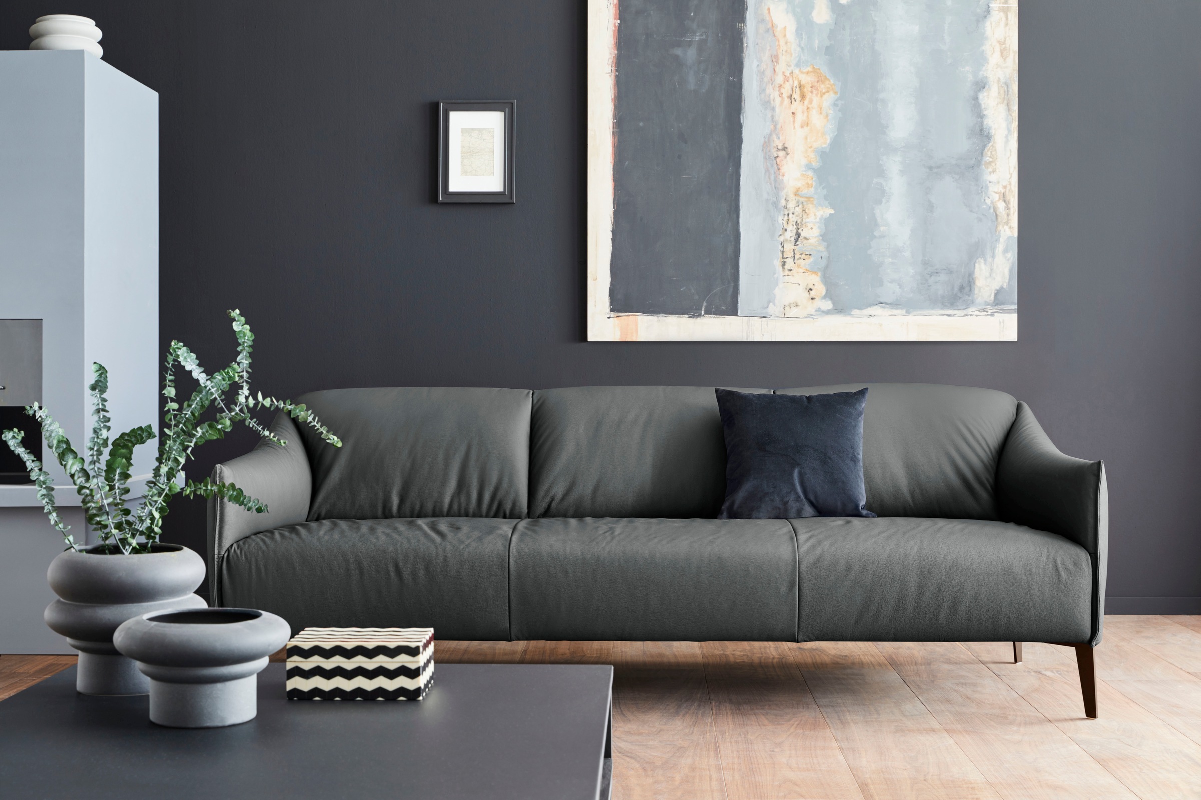 W.SCHILLIG 3-Sitzer »sally« mit Metall-Winkelfüßen in Bronze pulverbeschichtet, Breite 224 cm