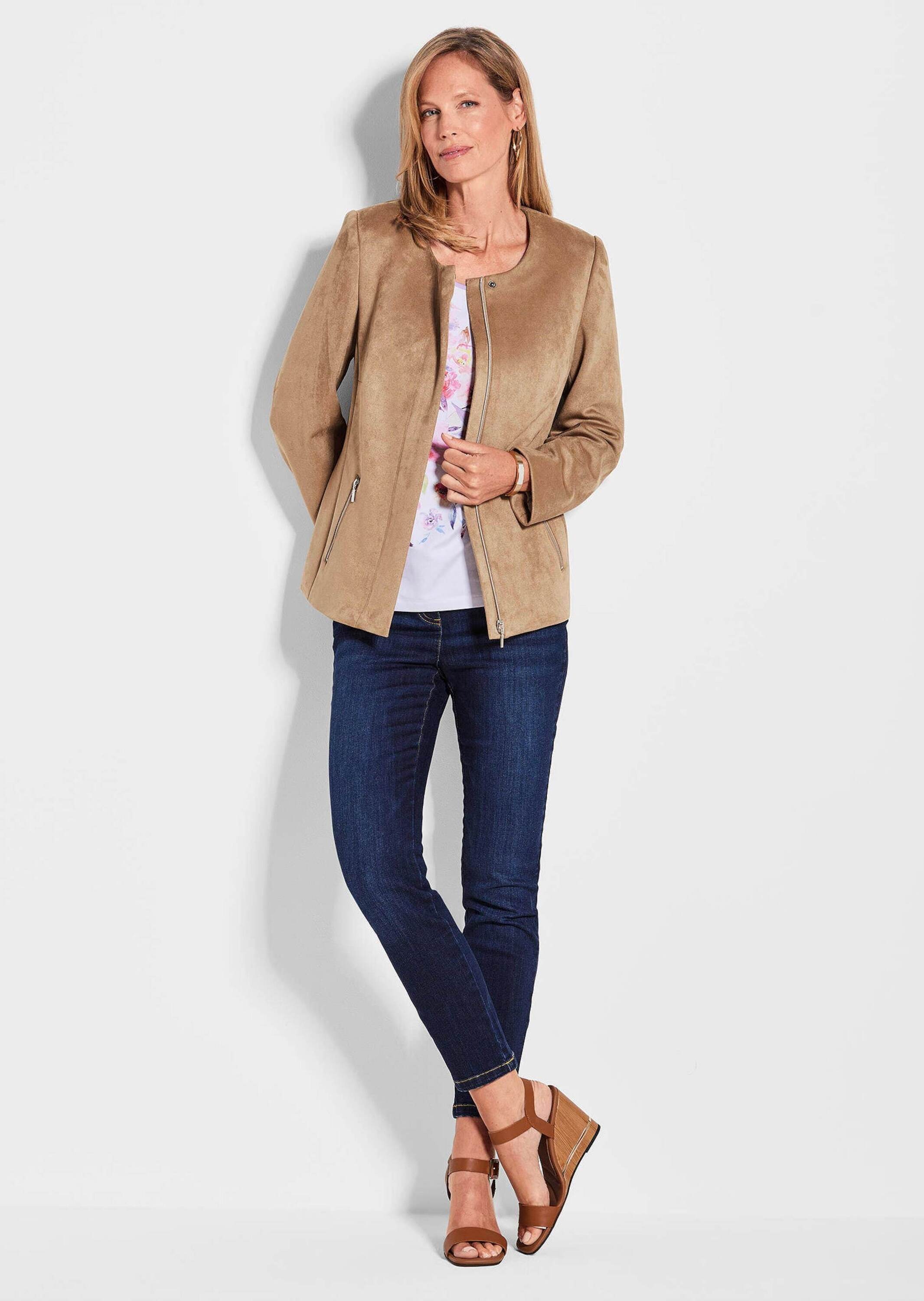 GOLDNER Kurzjacke »Kurzgröße Ausdrucksstarke Lederimitatjacke mit supersoftem Griff«