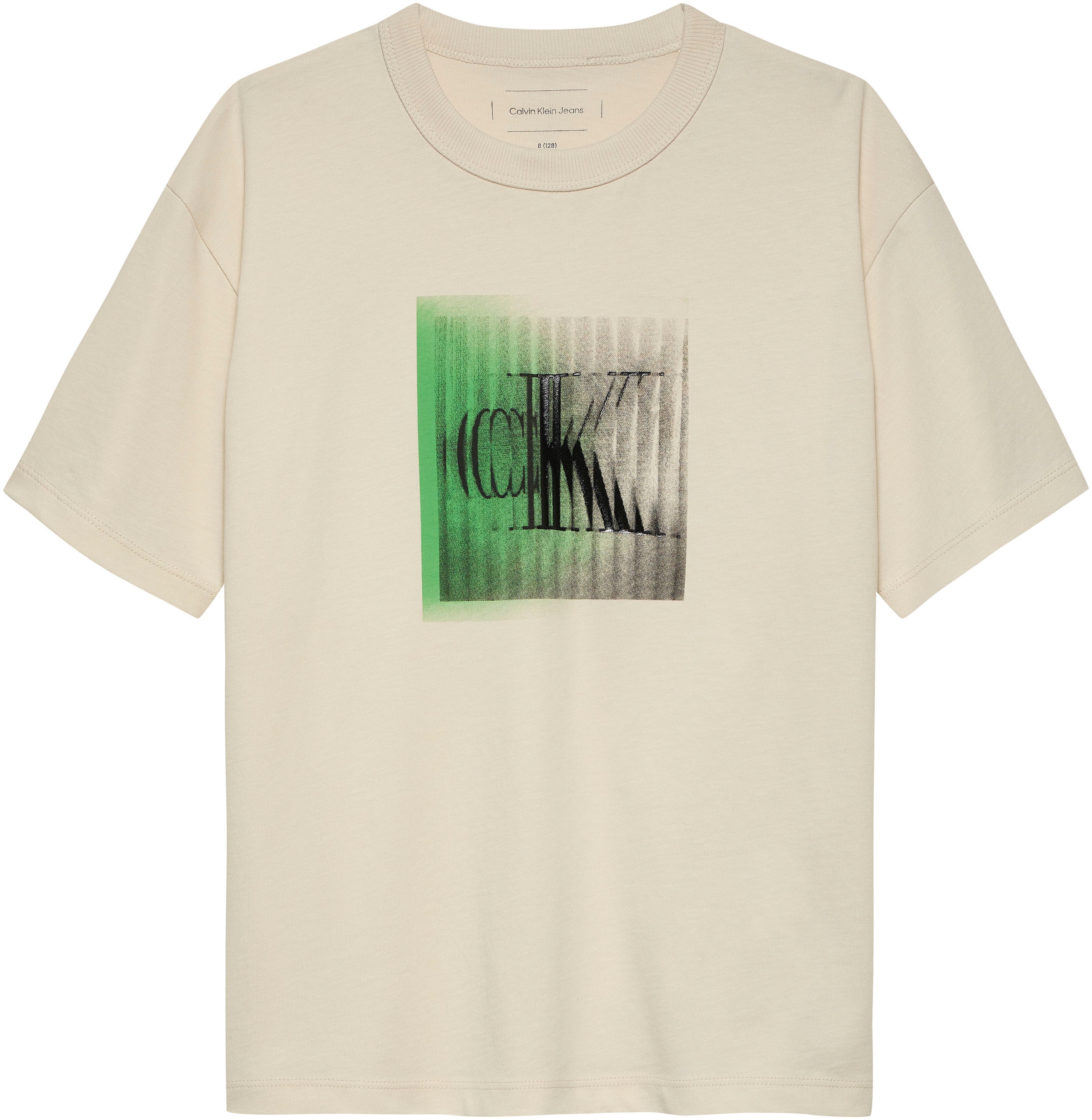 Calvin Klein Jeans Rundhalsshirt »LARGE SHIFTED CK SS T-SHIRT«, für Kinder bis 16 Jahre mit Logoprägung