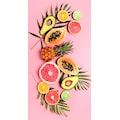 good morning Strandtuch »Pink Fruits«, (1 St.), mit tropischen Früchten