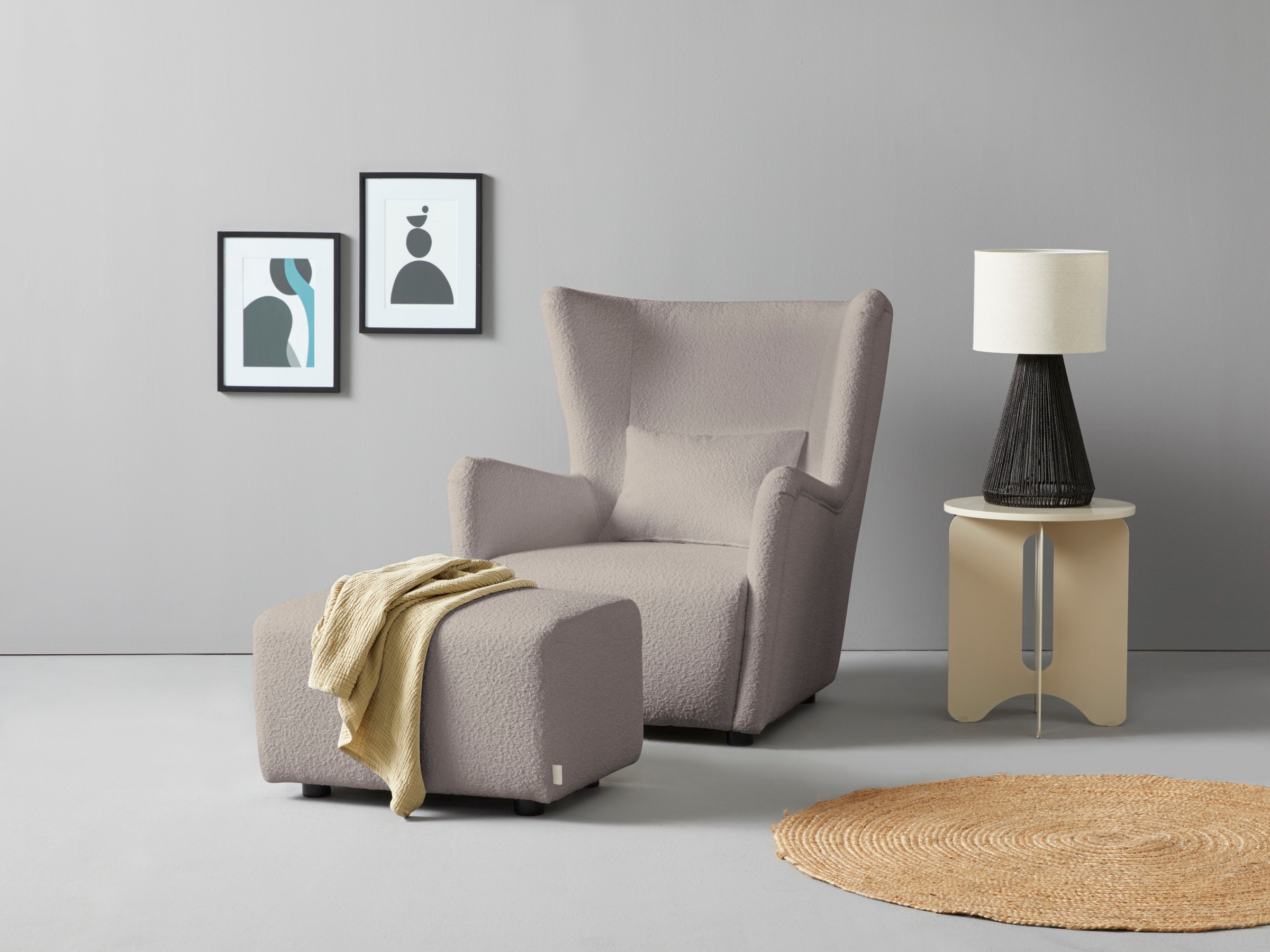 LeGer Home by Lena Gercke Ohrensessel »Levke Sessel«, wahlweise mit oder ohne Hocker