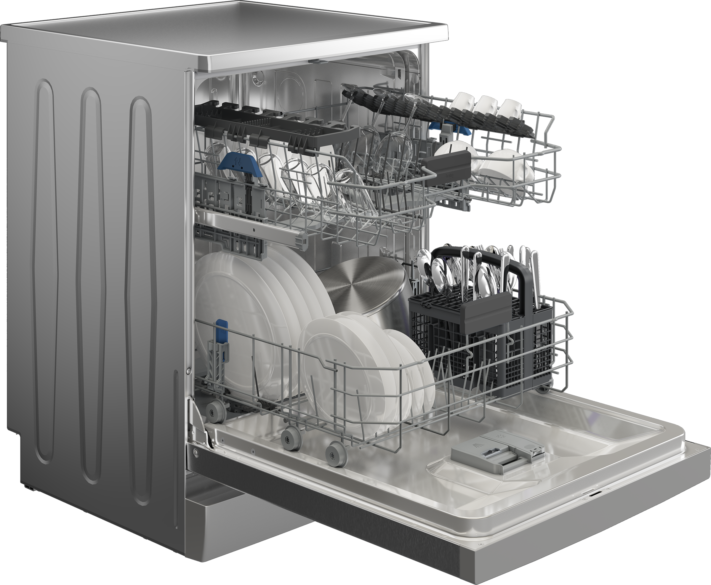 BEKO Standgeschirrspüler »BDFN36451X« 9,5 l 14 tlg. Maßgedecke Quick&Shine – schnelle Reinigung mit optimaler Trocknung