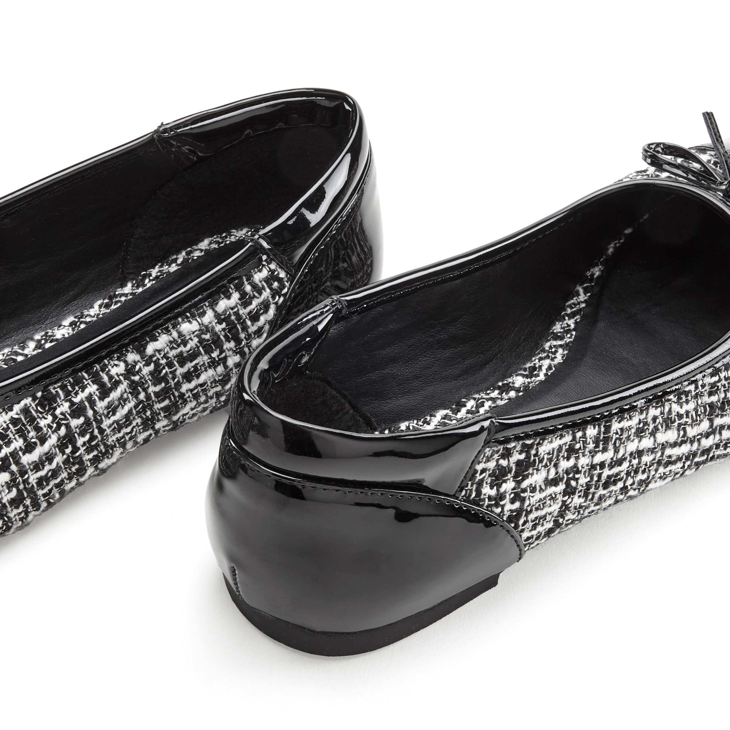 LASCANA Ballerina, in Hahnentritt-Optik, Freizeitschuh, Slipper, Halbschuh VEGAN