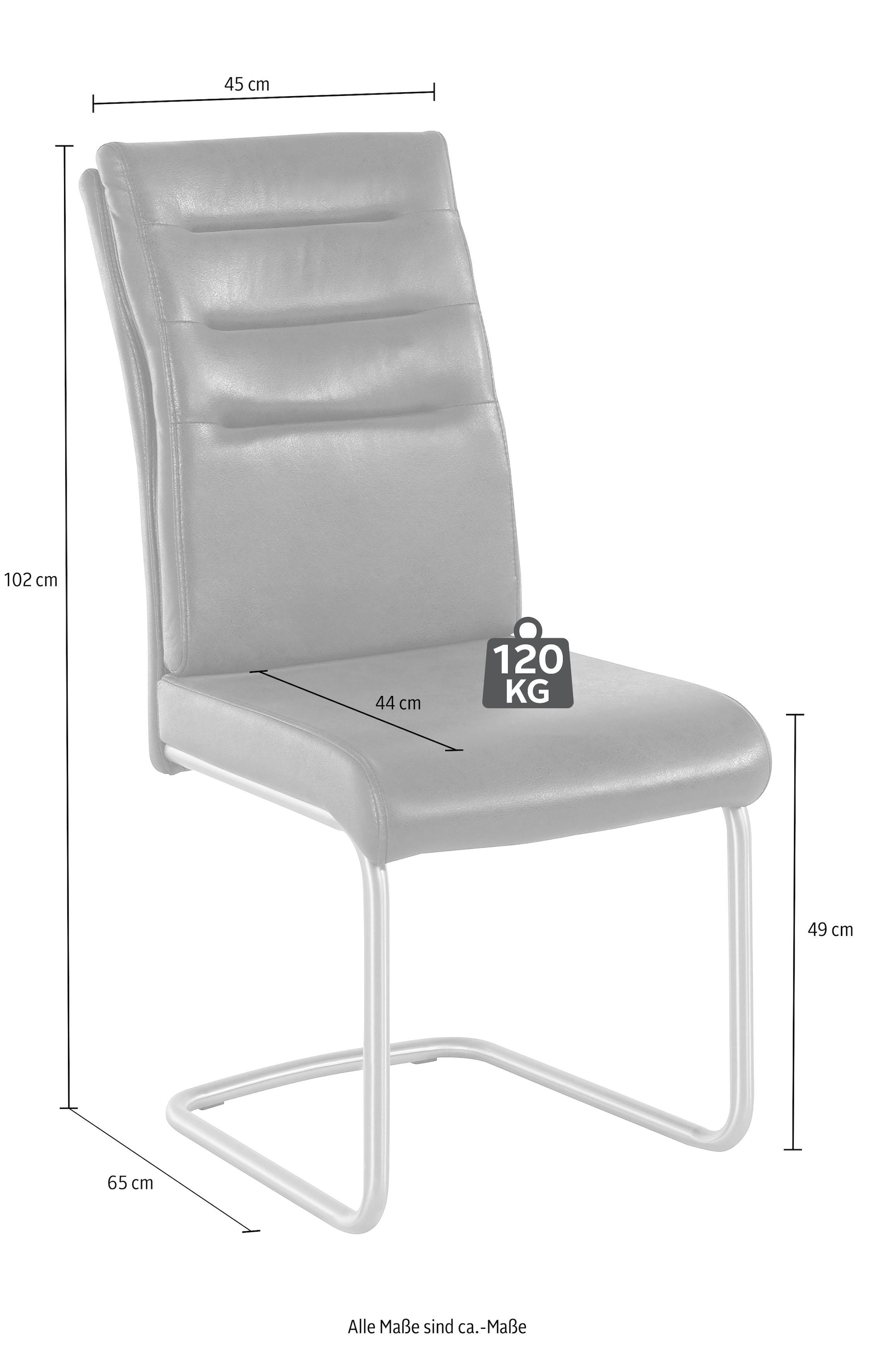 HELA Esszimmerstuhl »Paula Freischwinger«, (Set), 4 St., Microfaser, mit Echtedelstahlgestell, 2 oder 4 Stück