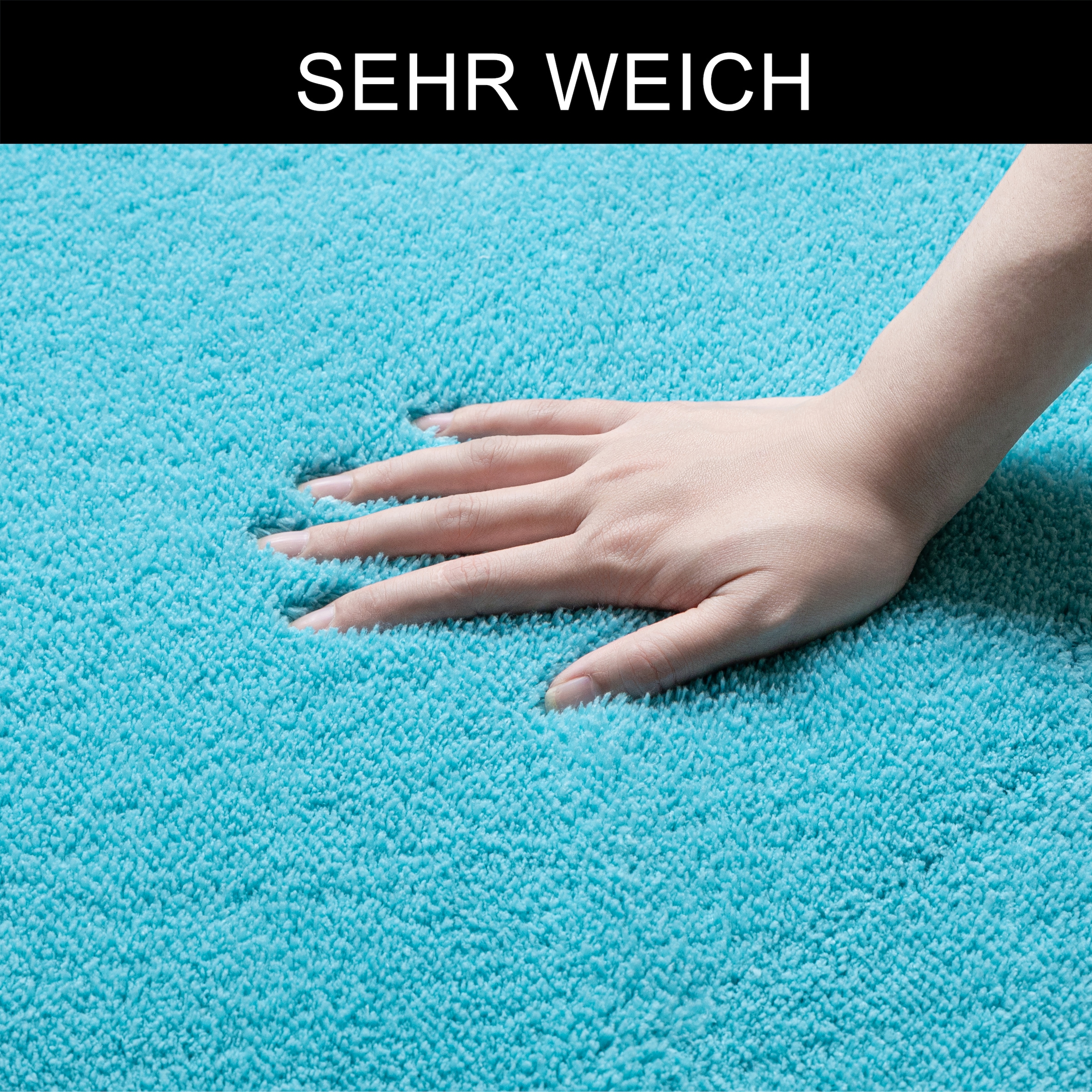 OTTO home Badematte »Cali, Badvorleger, Badezimmer Teppich, Duschvorleger« Höhe 10 mm rutschhemmend beschichtet fußbodenheizungsgeeignet | schnell trocknend weich, Uni Farben, auch als Teppich erhältlich