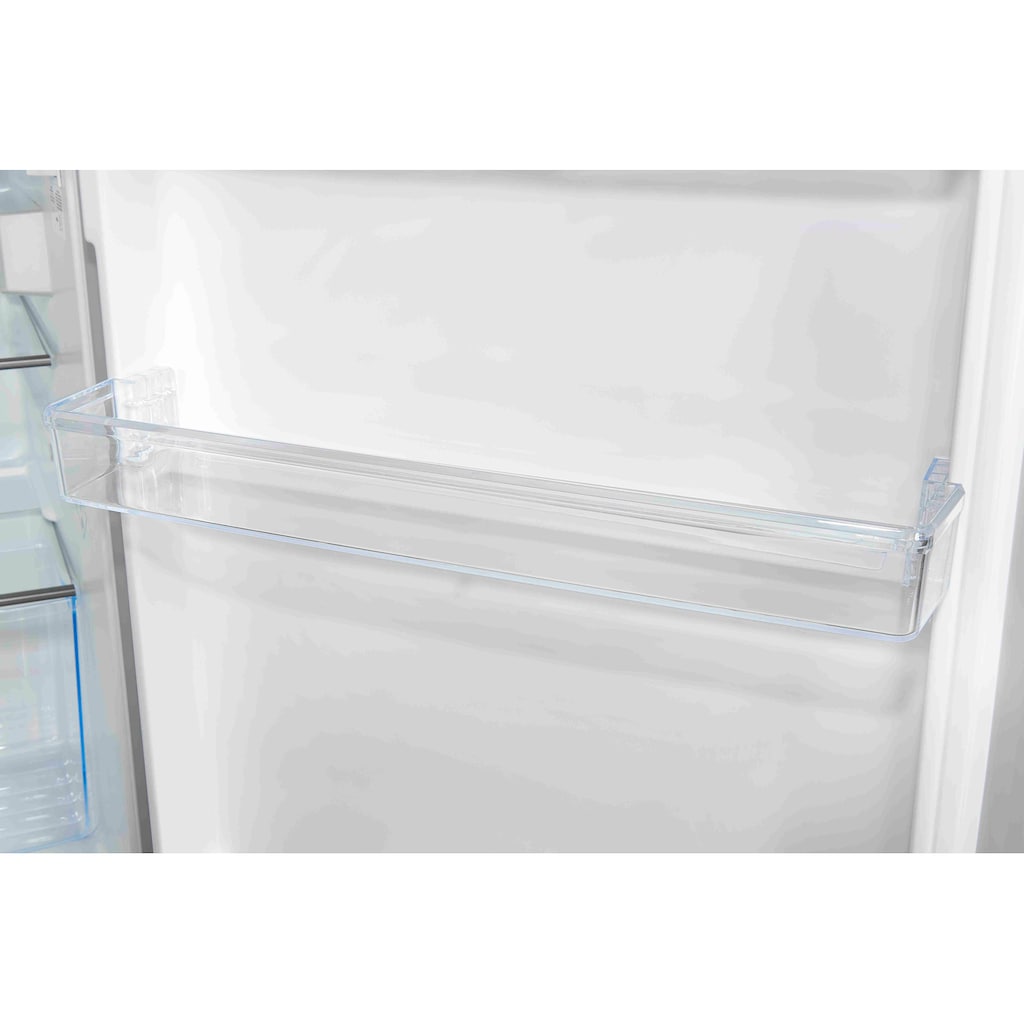exquisit Kühlschrank »KS16-4-H-010D«, KS16-4-H-010D inoxlook, 85 cm hoch, 56 cm breit