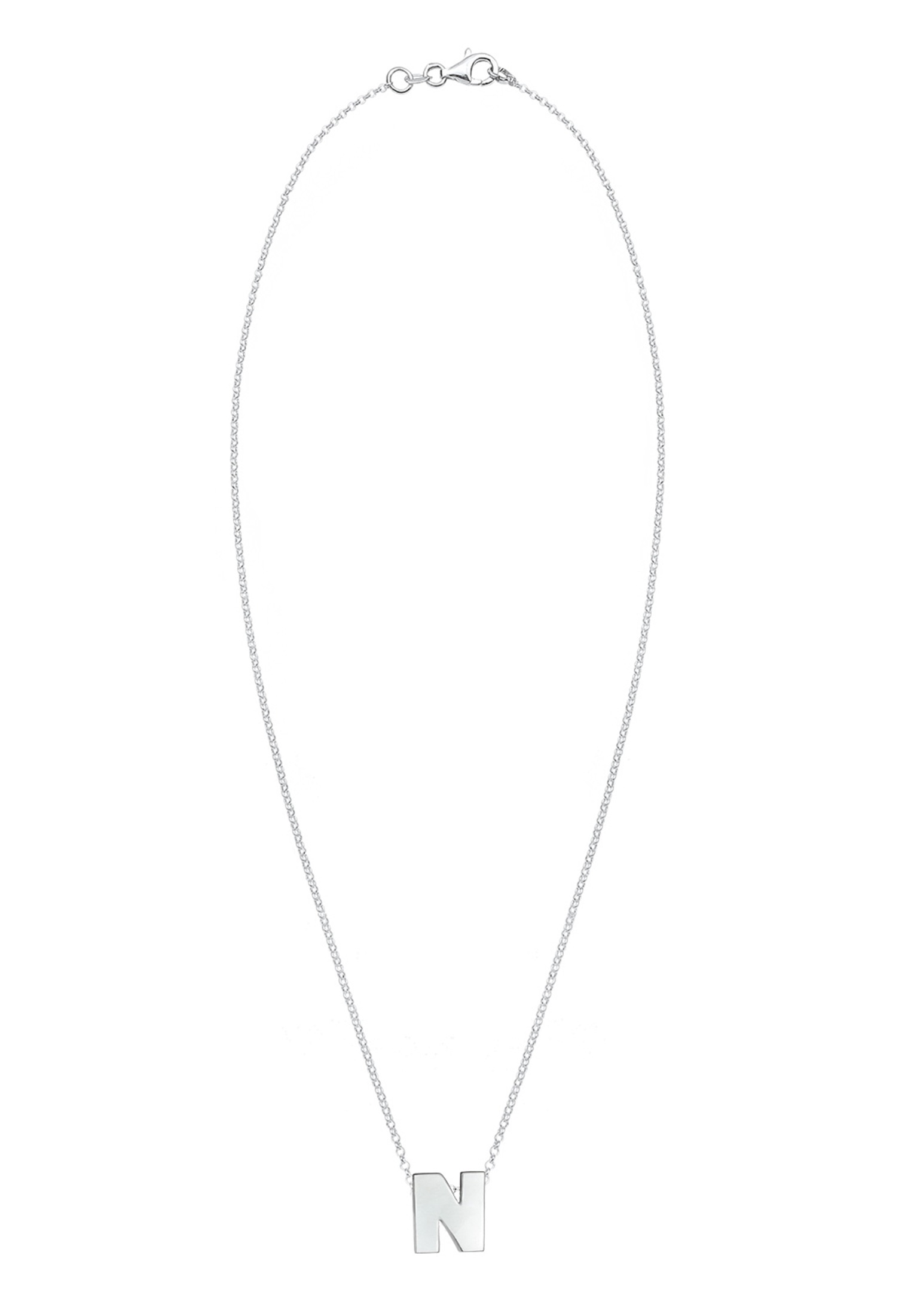 Elli Kette mit Anhänger »Halskette Buchstabe N Initialen 925 Sterling Silber«