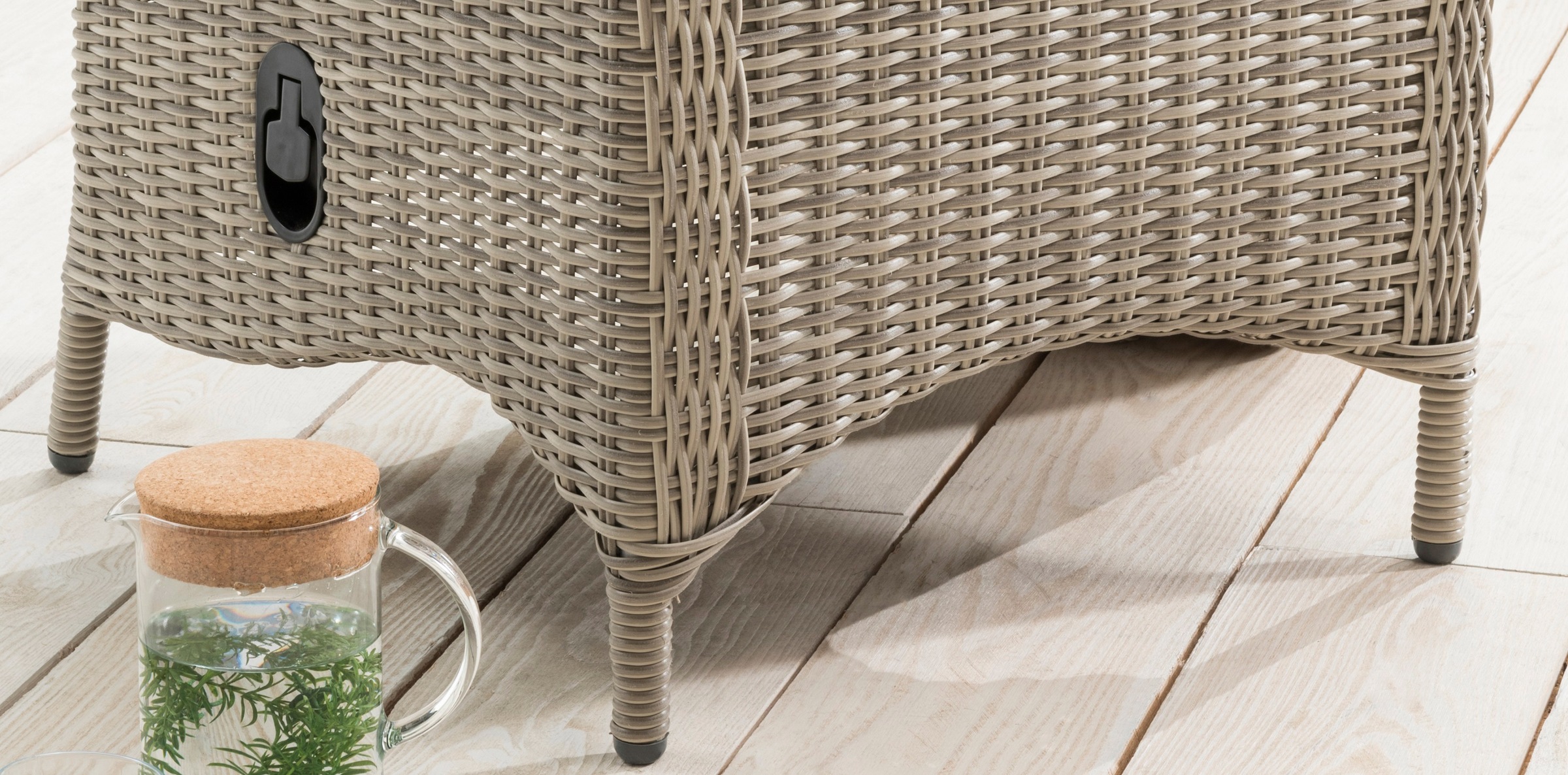 Destiny Sessel »PALMA CASA«, (Set), Aluminium, Polyrattan, inkl. Fußhocker und Auflagen