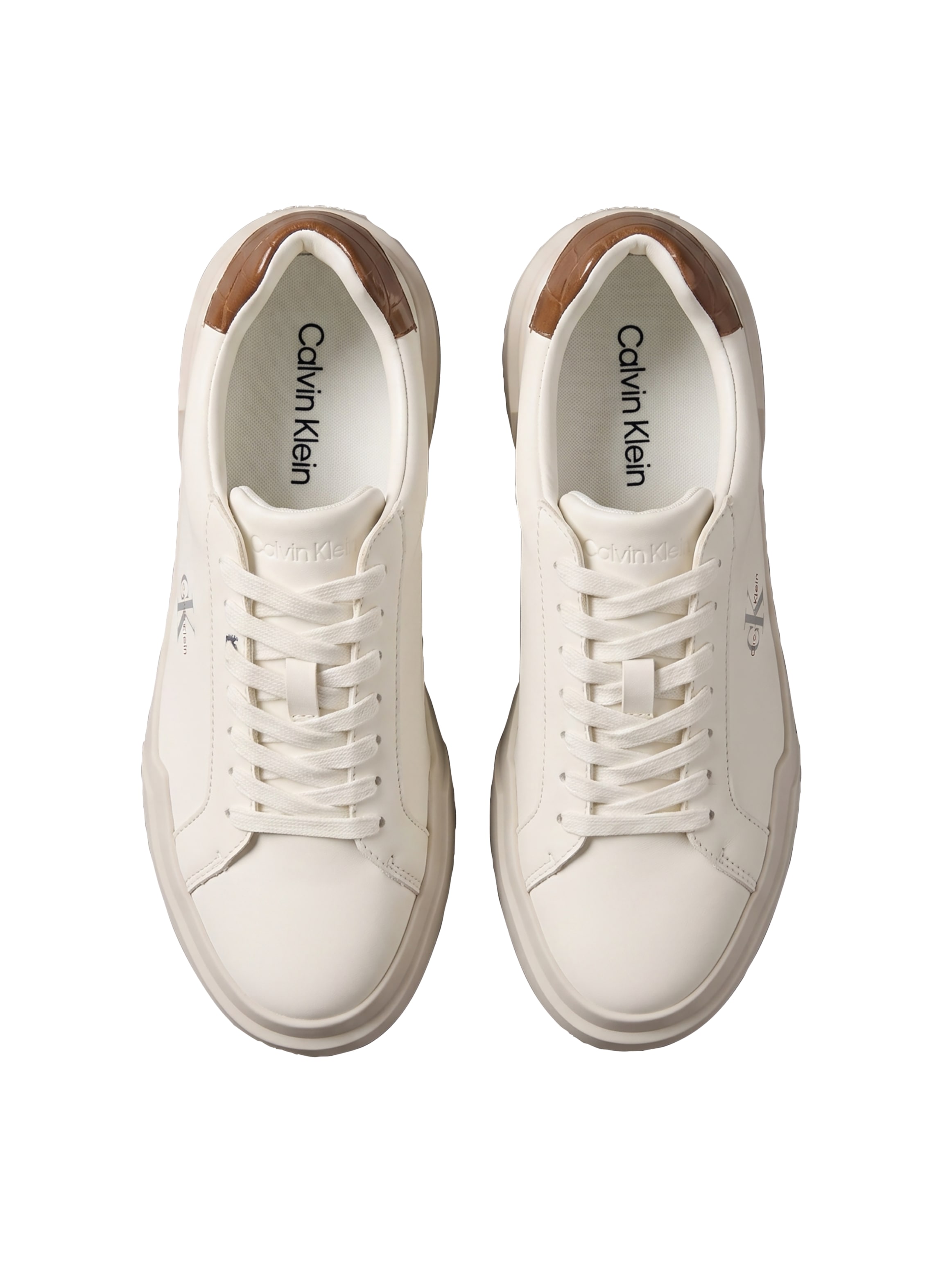 Calvin Klein Plateausneaker »CHUNKY CUPS LACEUP LTH BT CROC«  Schnürschuh, Freizeitschuh, Halbschuh mit seitlichem CK-Logo
