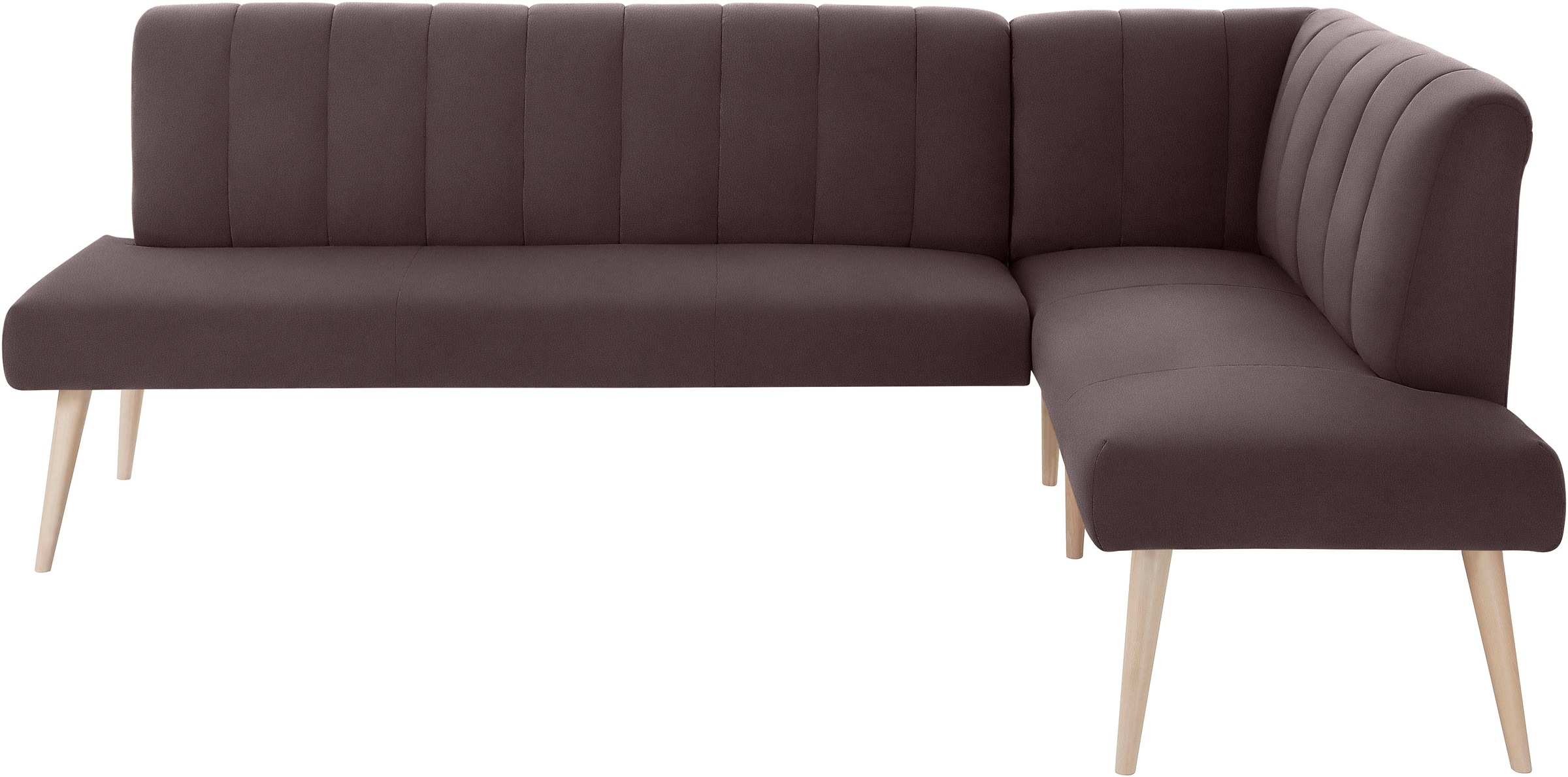 exxpo - sofa fashion Eckbank »Costa, moderne Rückensteppung, bequem und elegant, hoher Holzfuß«, hochwertig verarbeitet, Frei im Raum stellbar