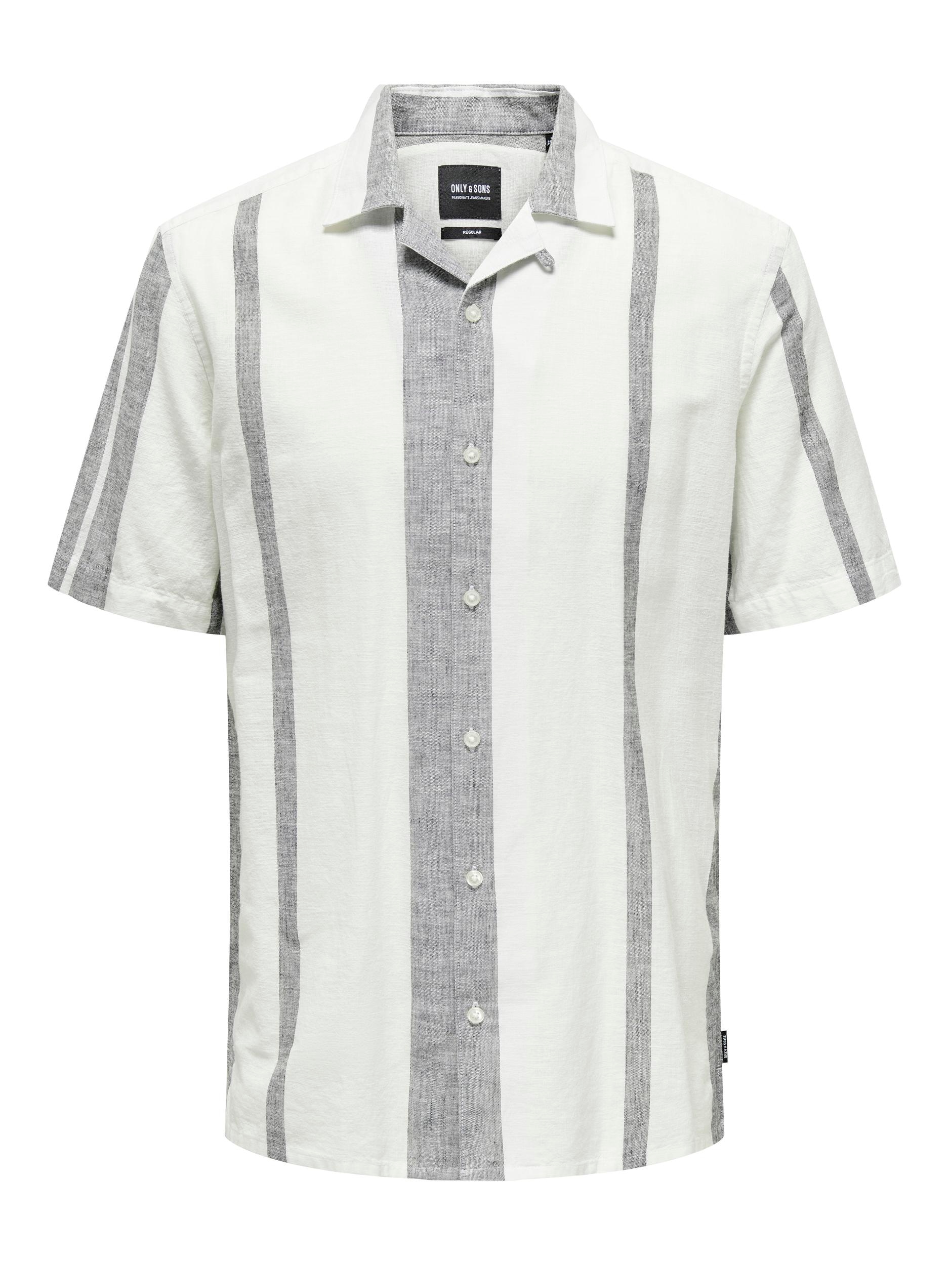 ONLY & SONS Kurzarmhemd »ONSCAIDEN SS STRIPE LINEN RESORT NOOS«