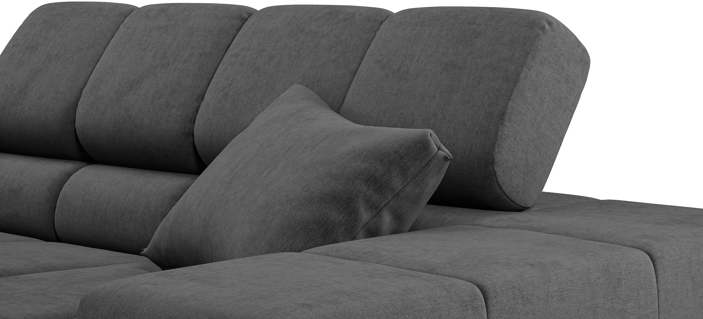 INOSIGN Ecksofa »Ancona incl. Kopfteilverstellung, Breite 319cm, L-Form«, wahlweise motorische Sitztiefenverstellung, auch in Cord + Easy Care