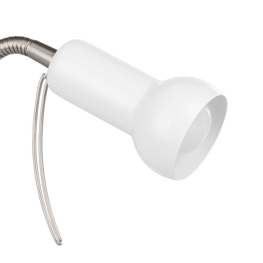 EGLO Klemmleuchte »FABIO Klemmspot, weiß, exkl. Leuchtmittel E14, mit Klemme, Büro«, 1 flammig, Leuchtmittel E14 | Leuchtmittel wechselbar-ohne Leuchtmittel, Klemmlampe, Leselampe, Schalter, flexibler Leuchtenhalts, Höhe: 30cm