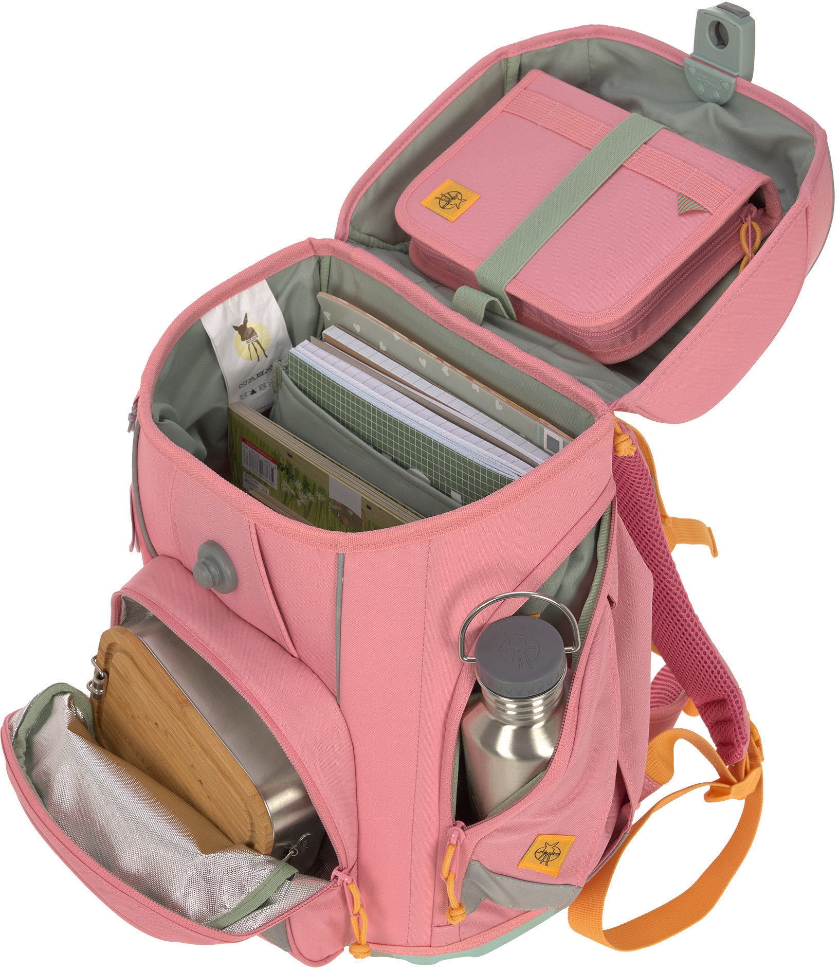 LÄSSIG Schulranzen »Unique, Boxy, Pink«, Reflektoren, PETA-approved vegan; aus recycelten PET-Flaschen