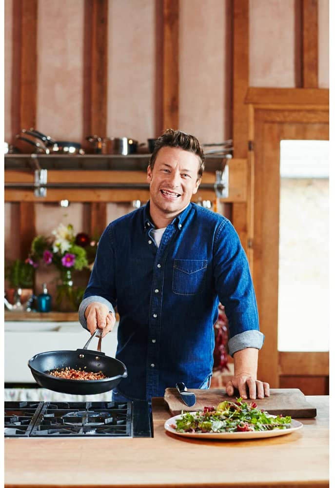 Tefal Wok »Tefal by Jamie Oliver Premium«, Aluminiumguss, (1 tlg.), Aluguss, Antihaftversiegelung, Thermo-Spot, alle Herdarten, Induktion