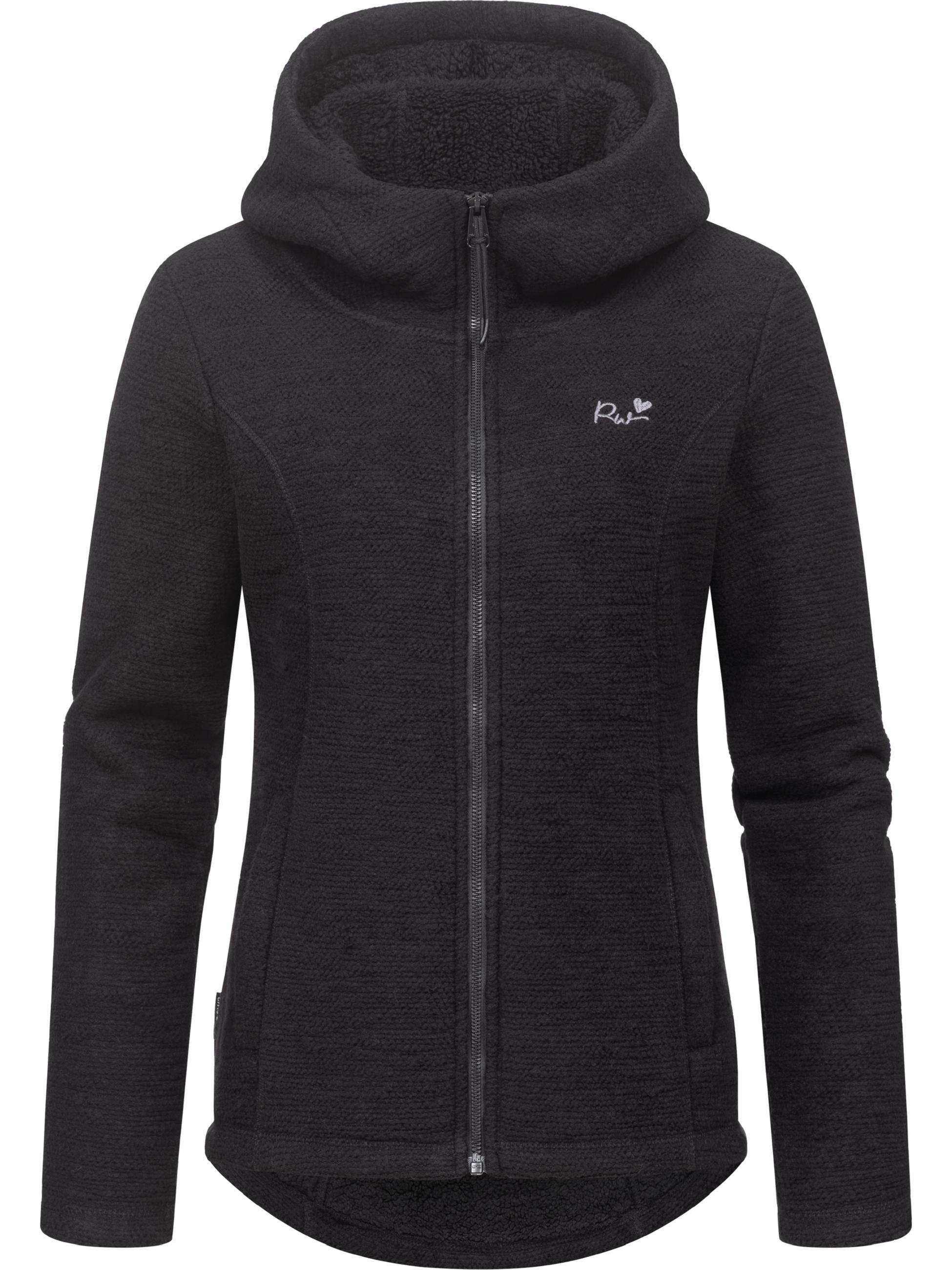 Ragwear Sweatjacke »Kapuzenstrickjacke Lyshka Melange«, Kuschelige Kapuzenjacke in Strick-Optik