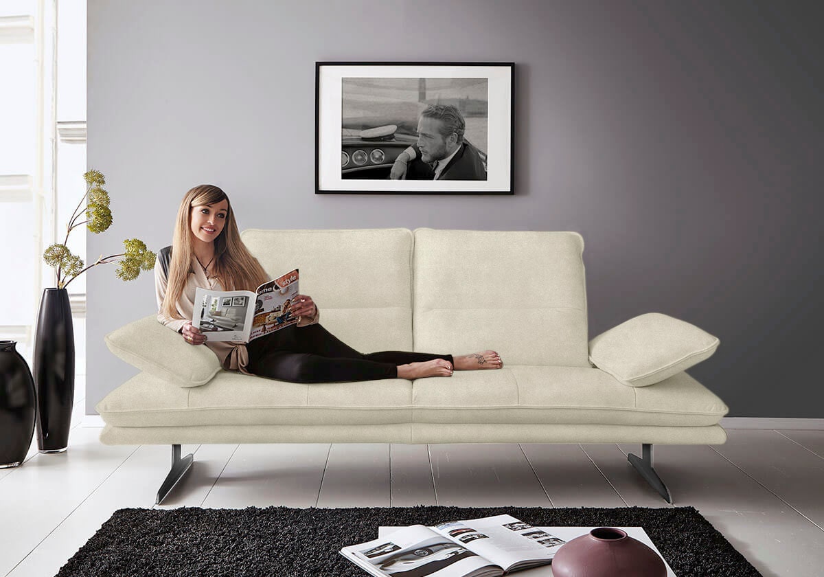 W.SCHILLIG 2-Sitzer »broadway, Designsofa mit tollem Sitzkomfort«, Sitztiefenverstellung, Kopfteil- & Seitenteilverstellung, Breite 216cm