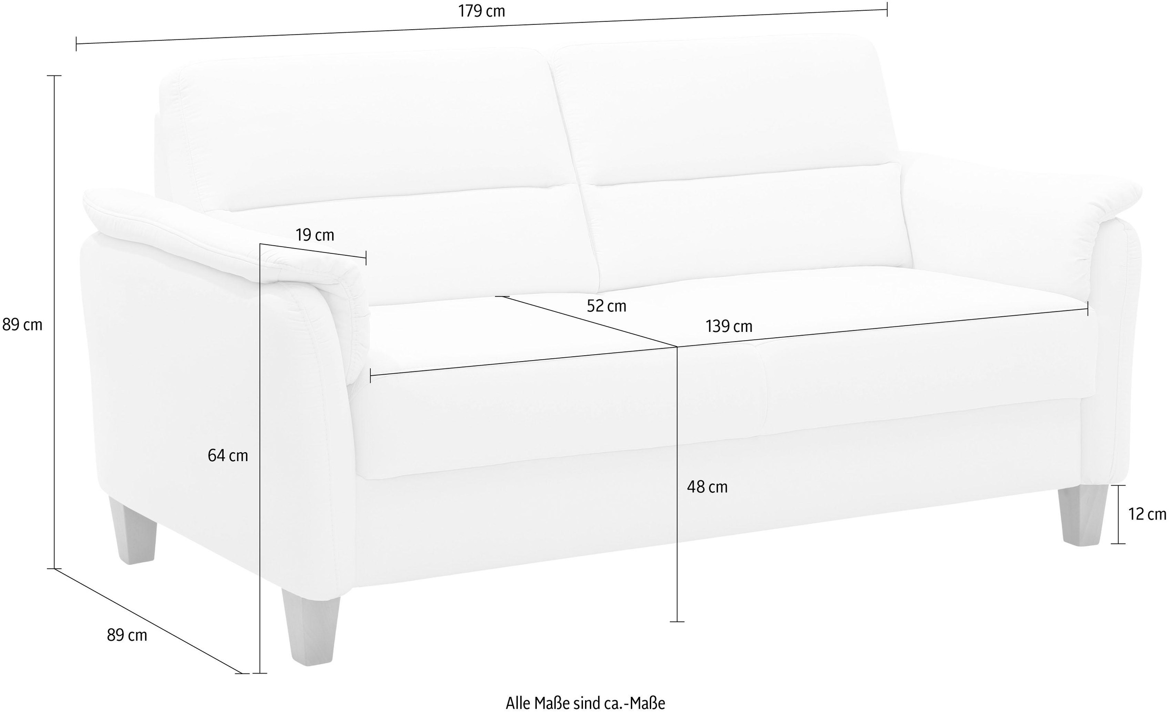 Home affaire 2,5-Sitzer »Palmera, B: 179 cm« mit Federkern