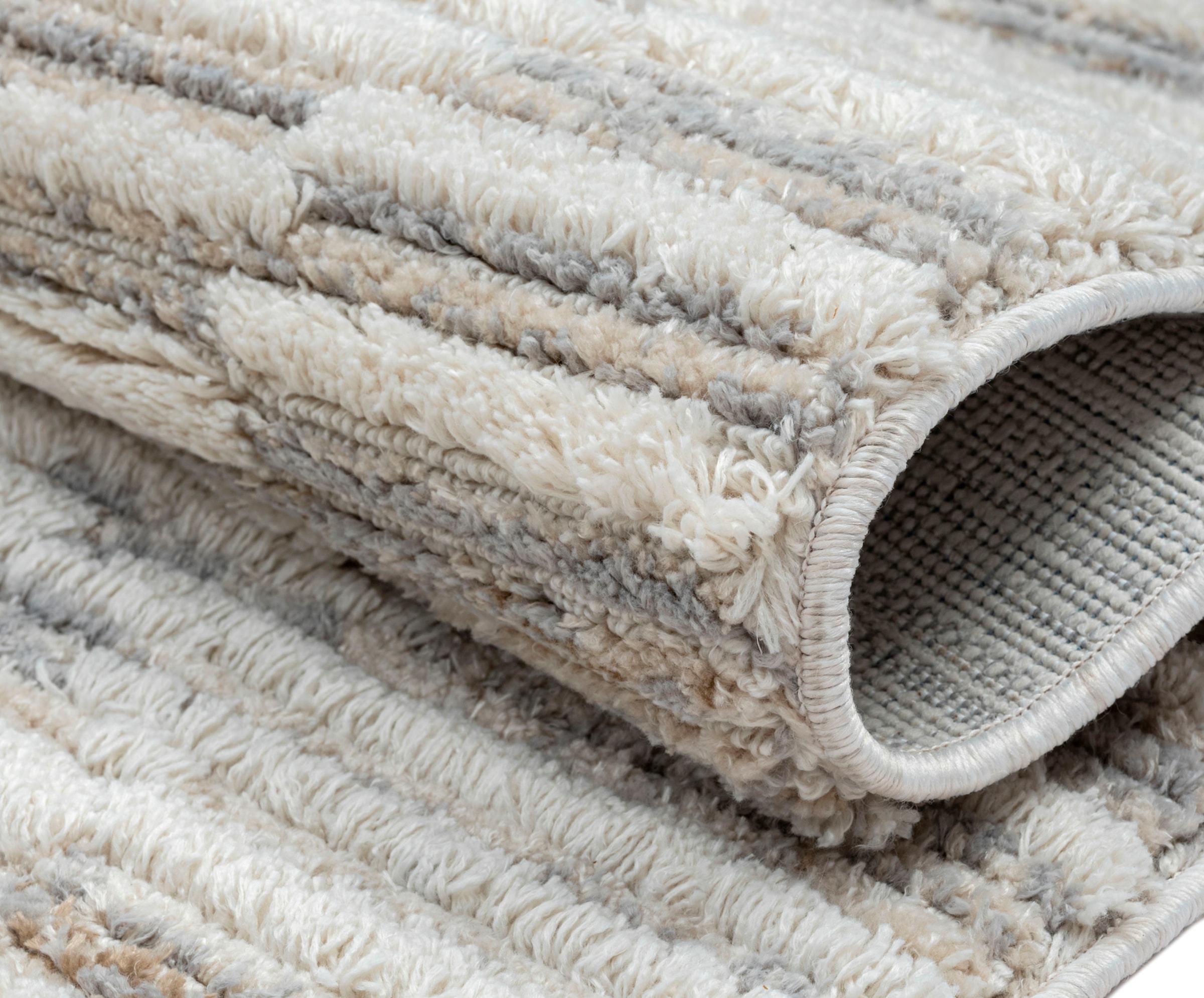 Myflair Möbel & Accessoires Teppich »Enya 2, LAGERRÄUMUNG!« rechteckig 15 mm Höhe Shaggy im Skandi Look, Hoch-Tief Effekt, leicht glänzend, flauschig