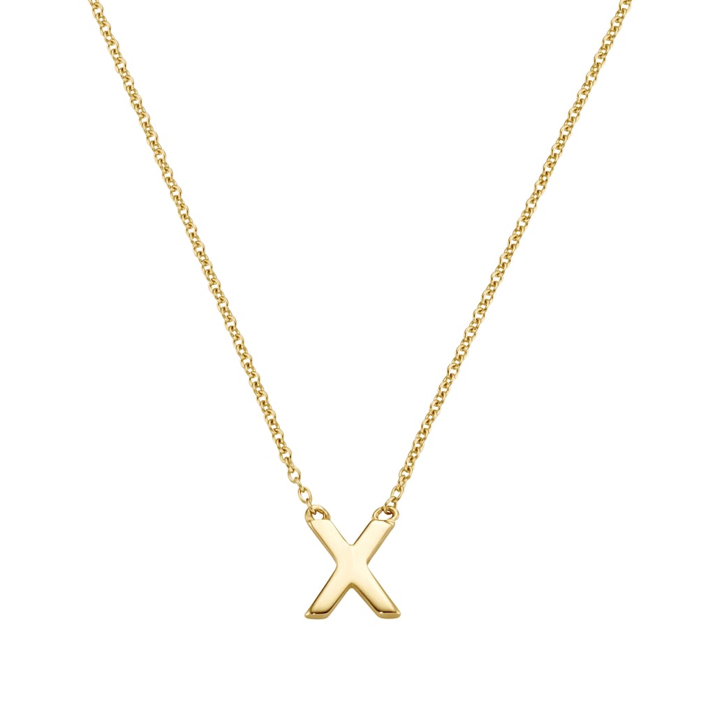 Luigi Merano Goldkette »Collier mit einem kleinen X, Gold 375«