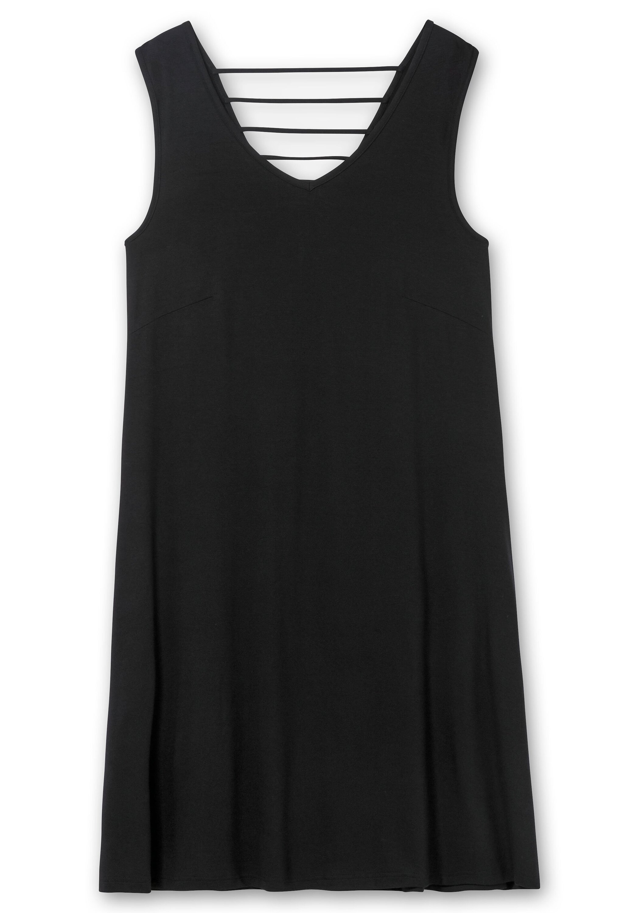 Sheego Jerseykleid »A-Linien-Kleid mit raffiniertem Rückenausschnitt«