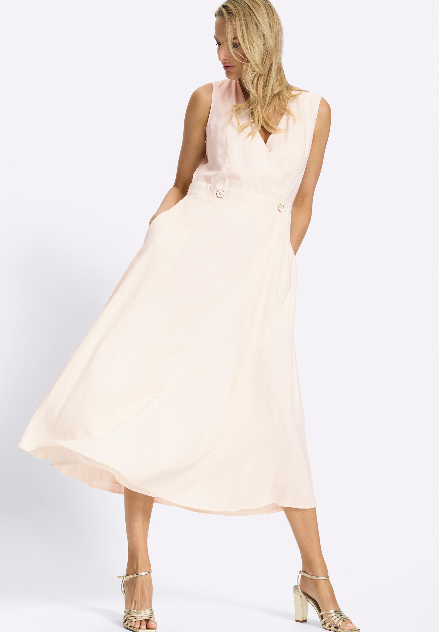 heine Sommerkleid »Webkleid Sommerkleid in figurfreundlicher A-Form« Nahttasche