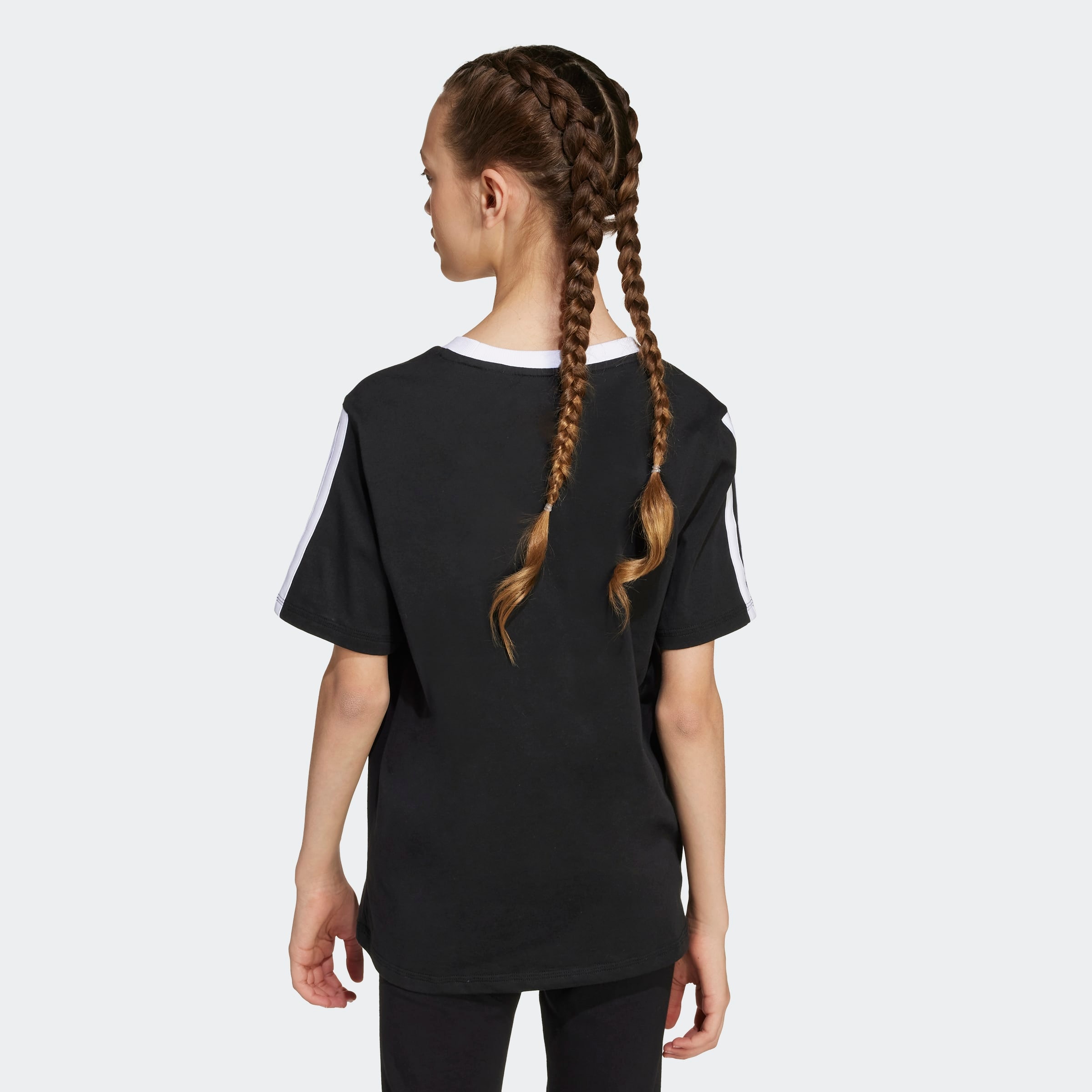 adidas Sportswear T-Shirt »ESSENTIALS KIDS« klassische Passform, 3-Streifen an den Ärmeln, aus Baumwolle