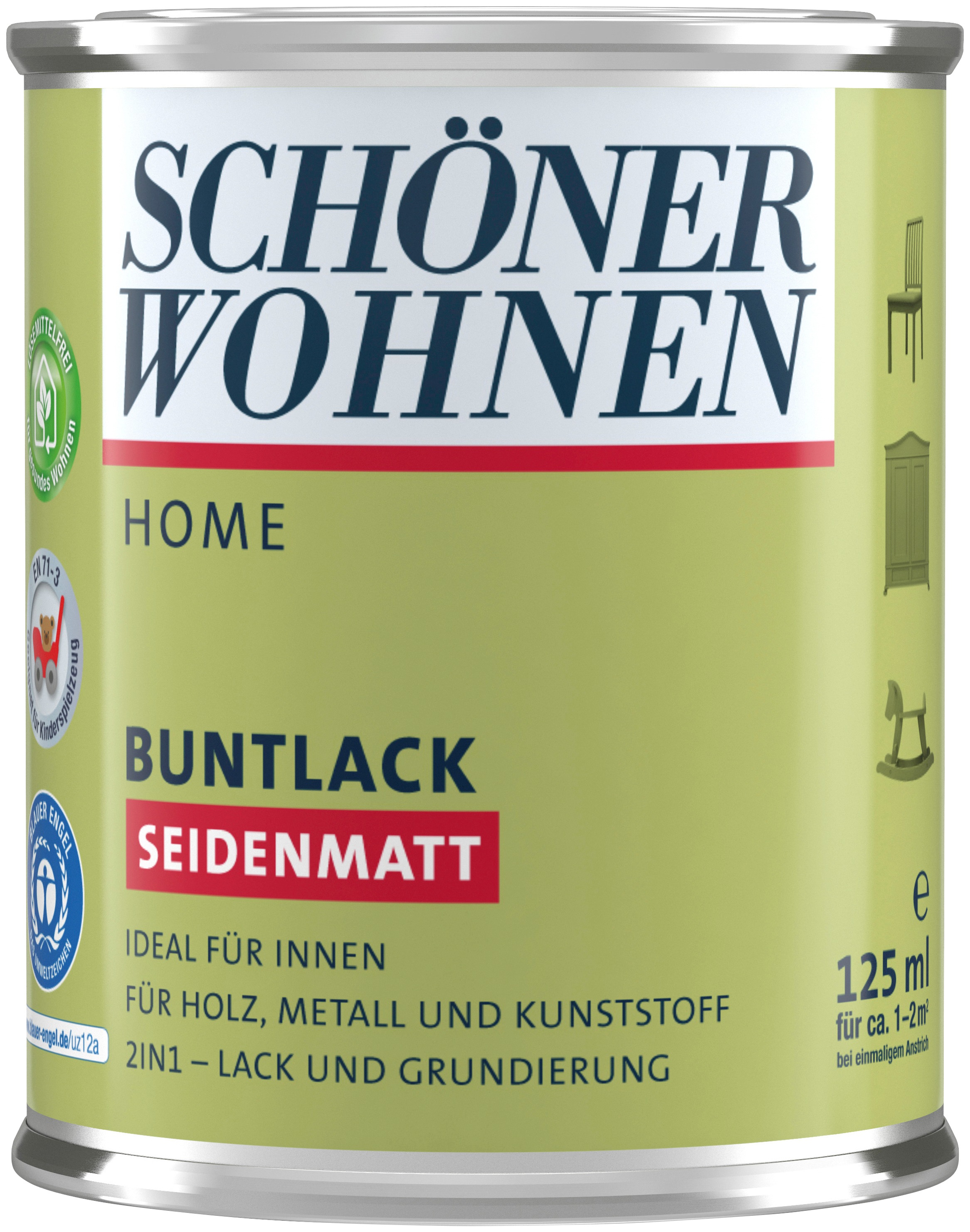 SCHÖNER WOHNEN-Kollektion Lack »Home«, (1), seidenmatt, 125 ml, petrolgrün
