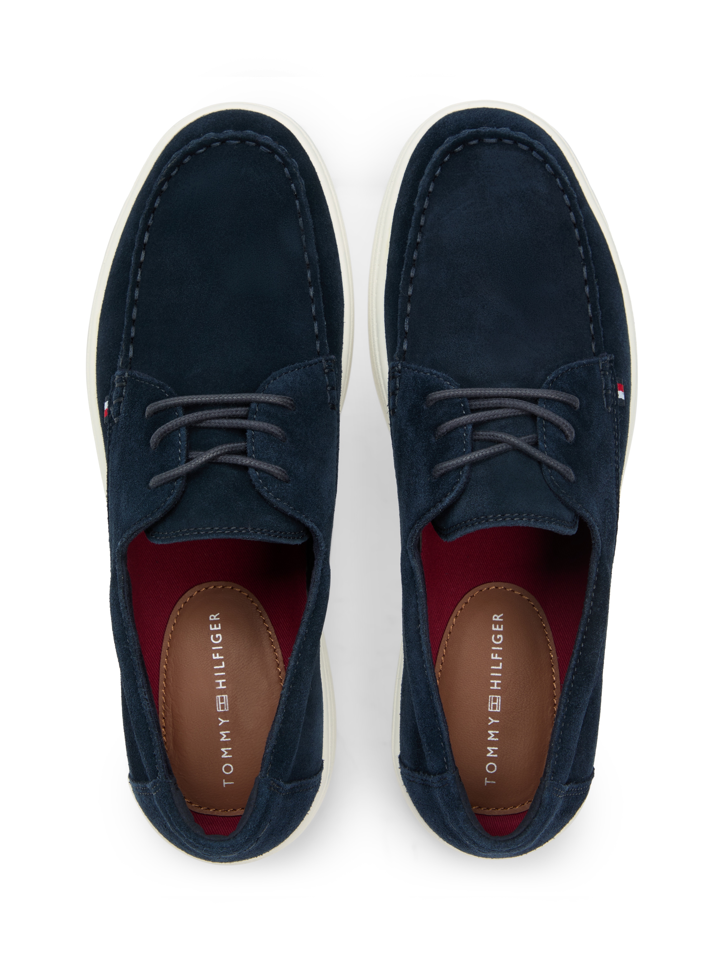 Tommy Hilfiger Bootsschuh »CASUAL SUEDE STITCH TOE HYBRID«  Schnürschuh, Halbschuh, Freizeitschuh mit abgesteppter Ziernaht