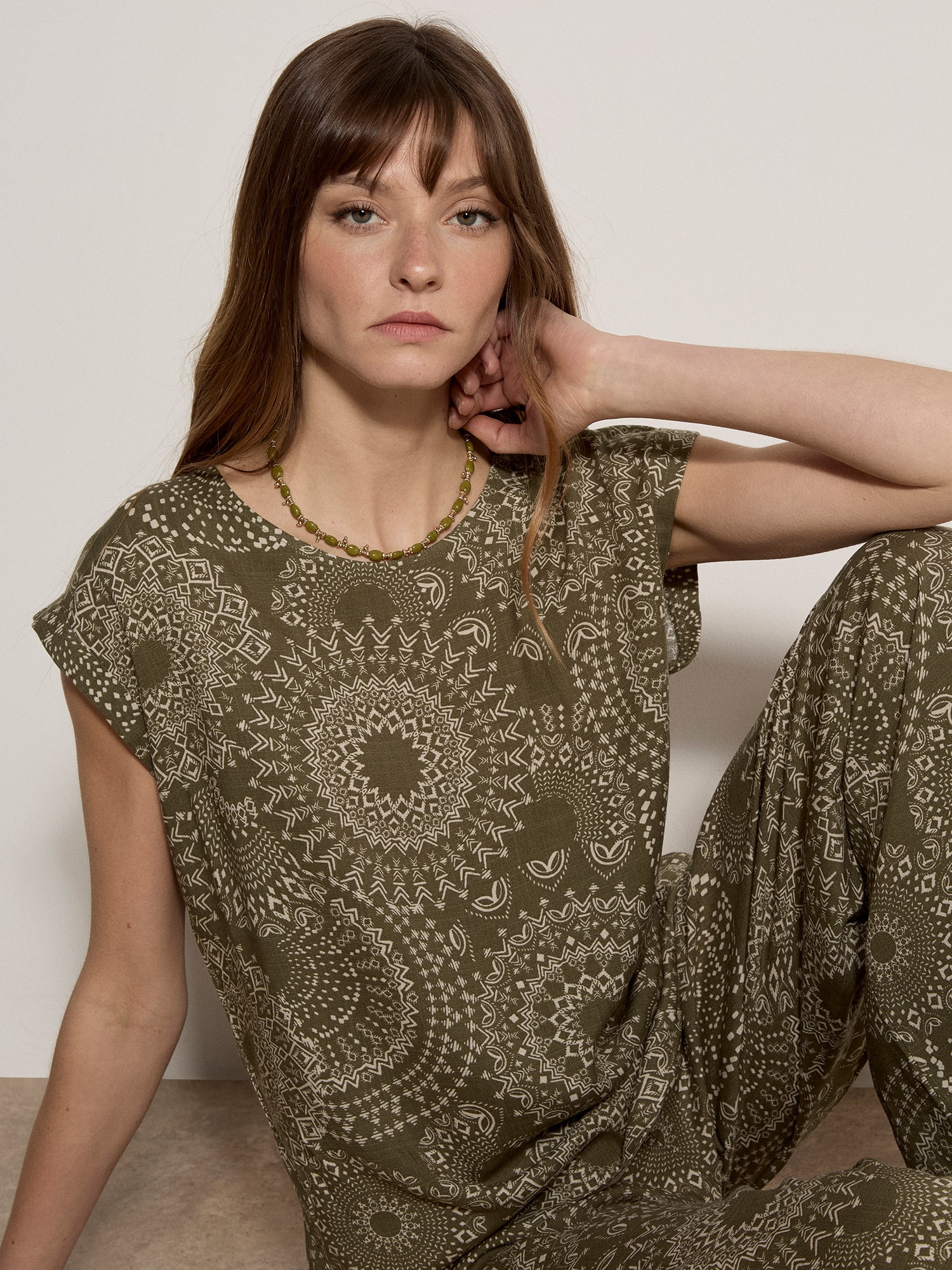 Apricot Druckbluse »Bluse« mit Webmuster