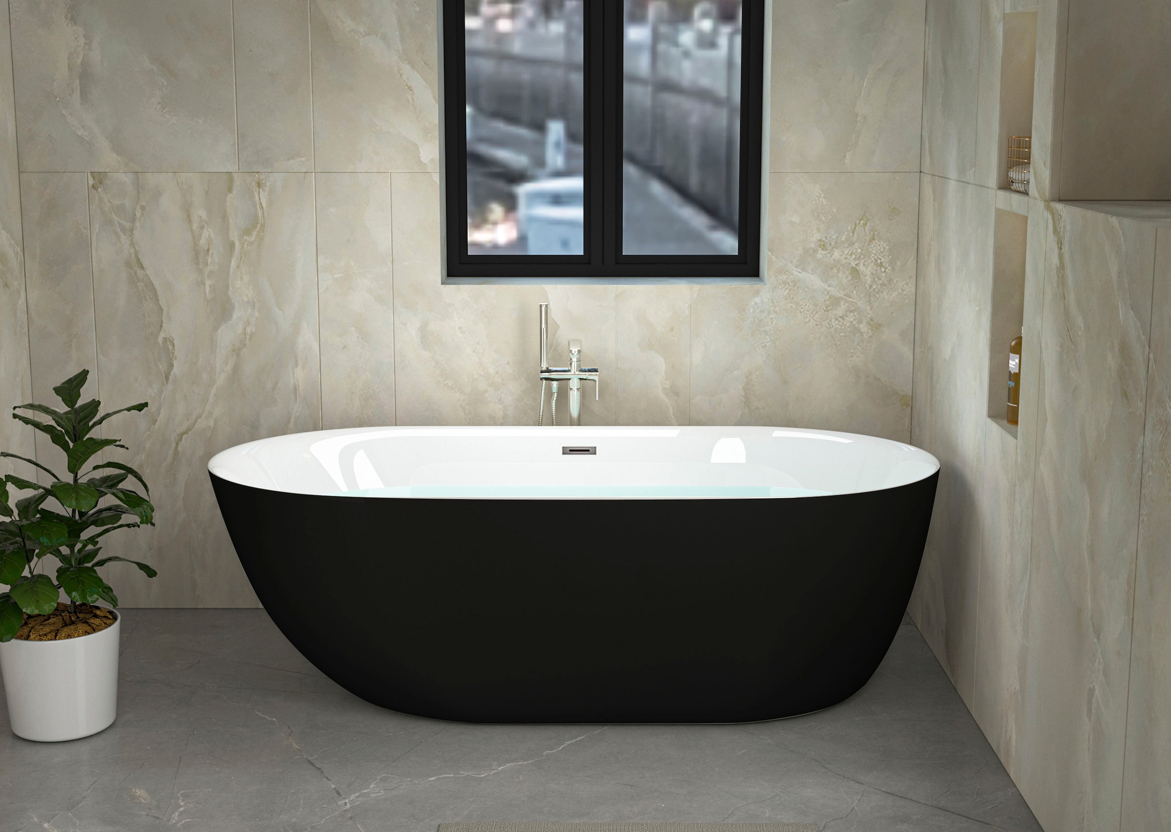 Sanotechnik Badewanne »Melbourne«, Maße: 170x75x56cm