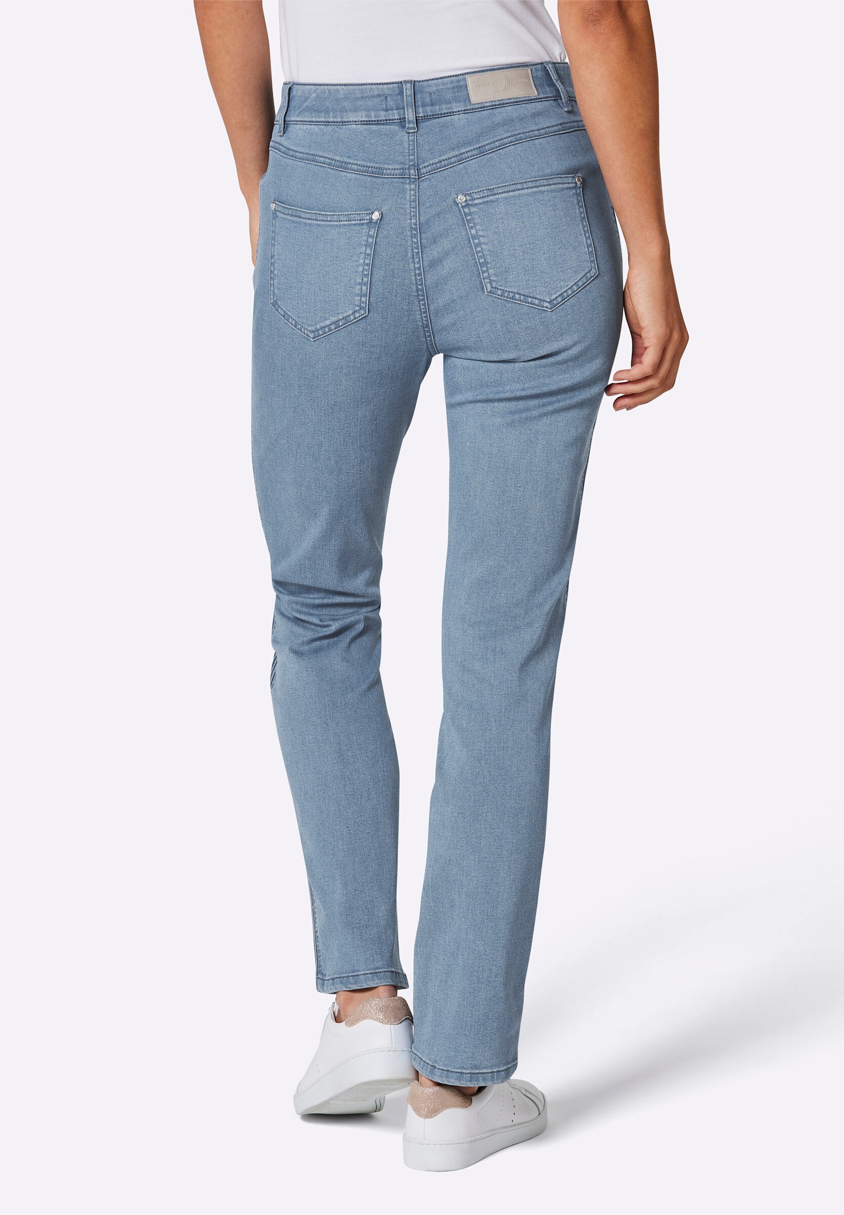 creation L Bequeme Jeans »Edel-Jeans Stretch-Jeans mit seitlichen Biesen«
