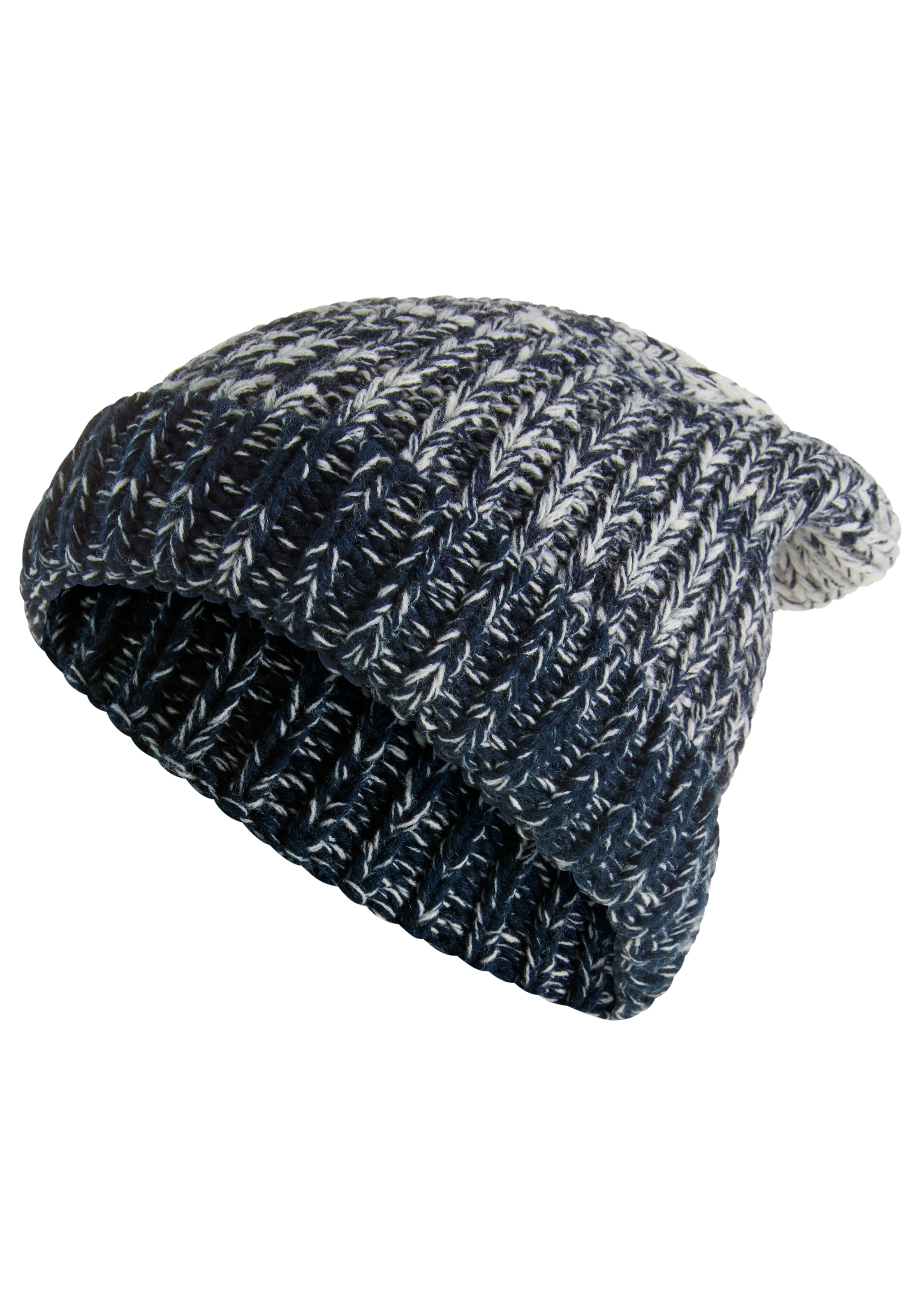 Man's World Strickmütze , in auffälliger Melange-Optik - NEW