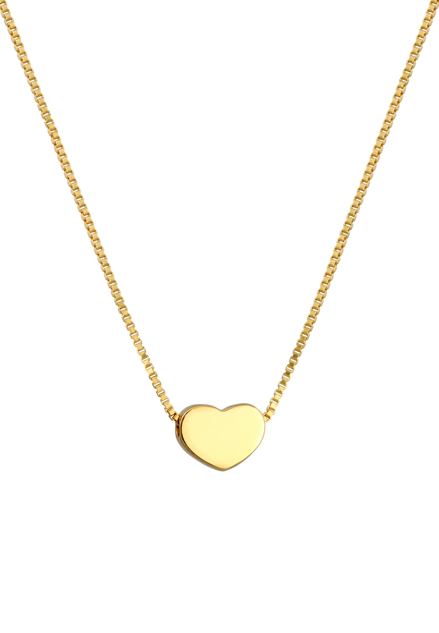 Elli Kette mit Anhänger »Halskette Anhänger Herz Schlicht Liebe Venezianer 925 Silber«