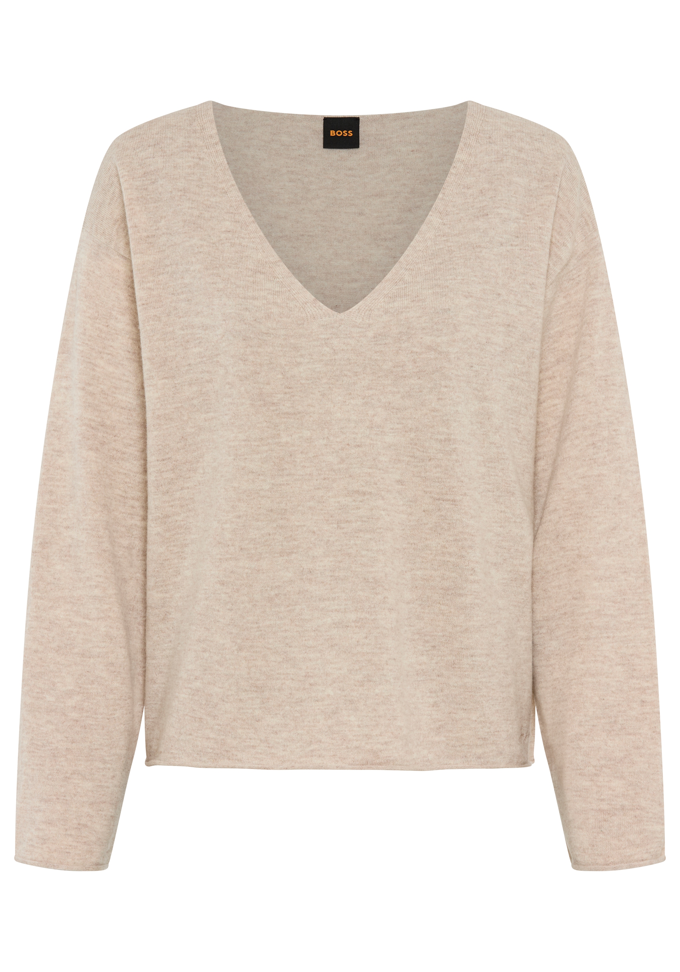 BOSS ORANGE Strickpullover »Faprani Premium Damenmode« aus einem Kaschmir-Woll-Mix, Relaxed Fit