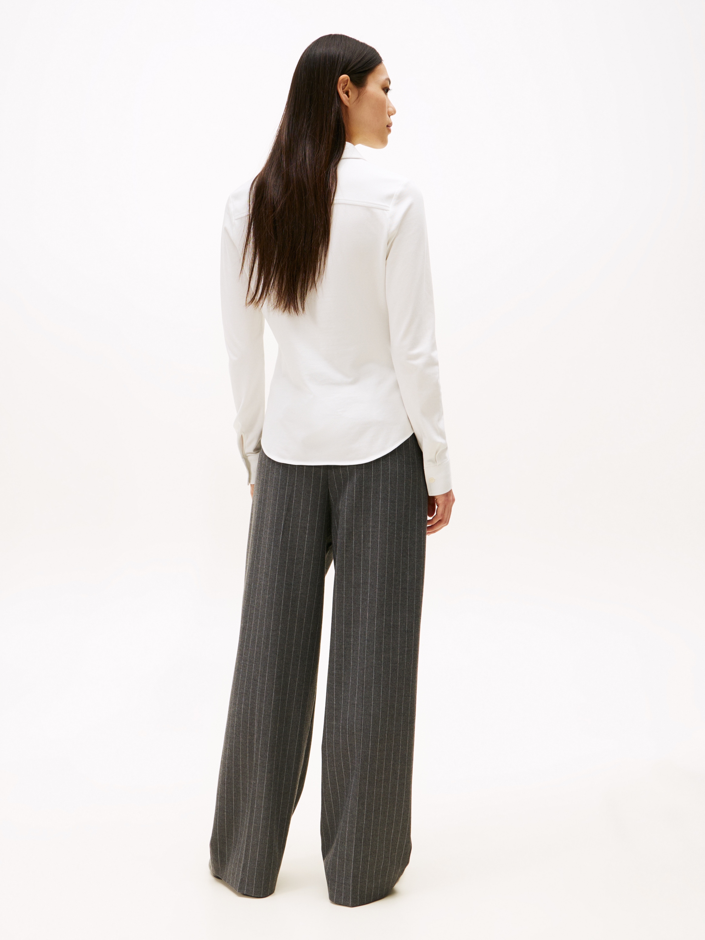 Tommy Hilfiger Poloshirt »1985 SLIM PIQUE BTN DOWN LS mit Polokragen und Label« Baumwollmischung, slim fit