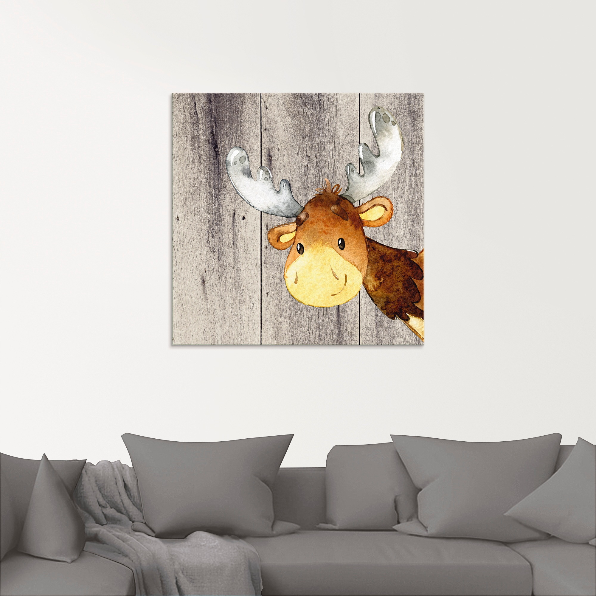 Artland Glasbild »Waldland Freunde - Hirsch«, Tiere, (1 St.), in verschiedenen Größen