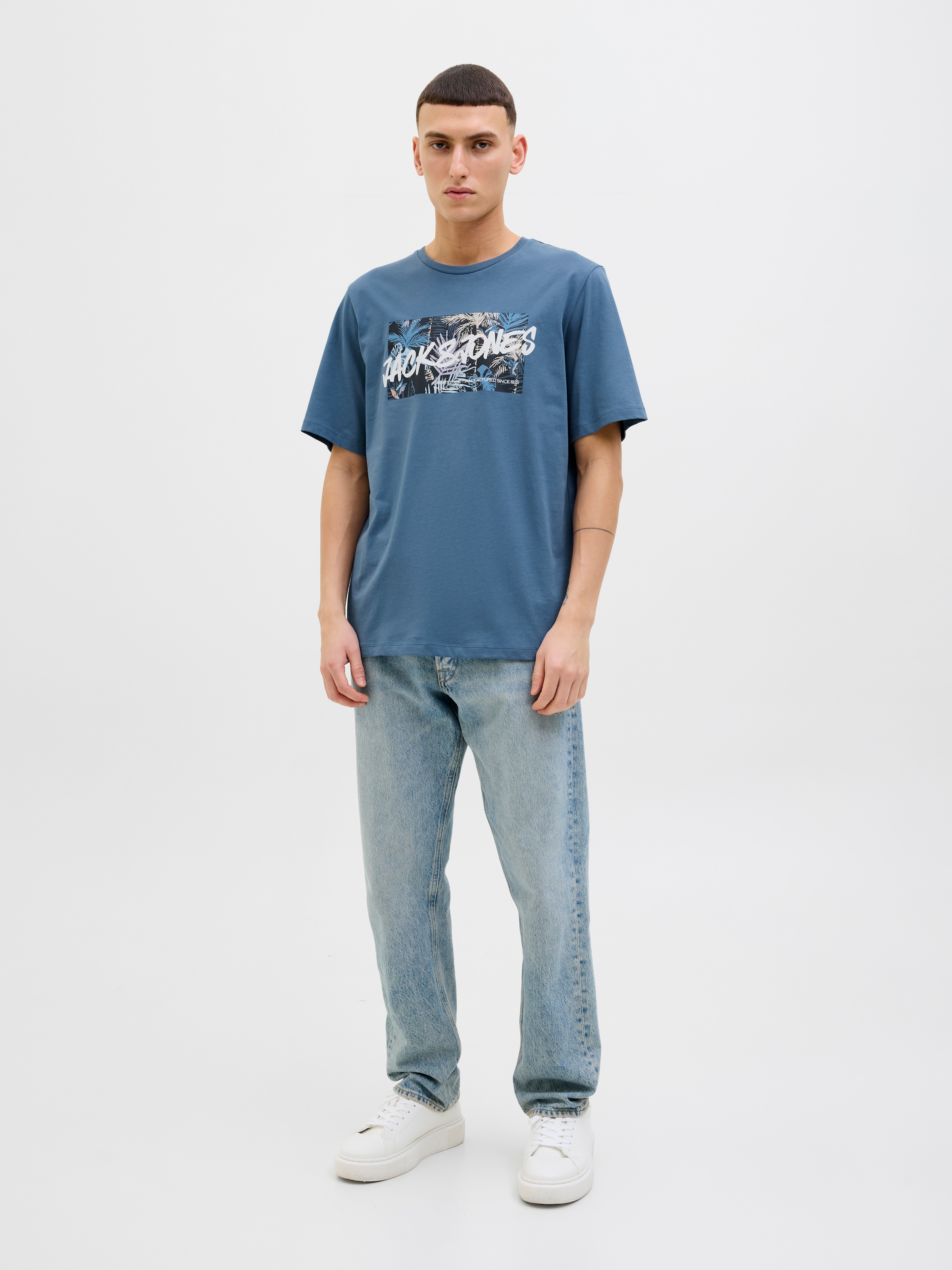 Jack & Jones Print-Shirt »JJHAWAII SHAPE TEE SS CREW NECK«