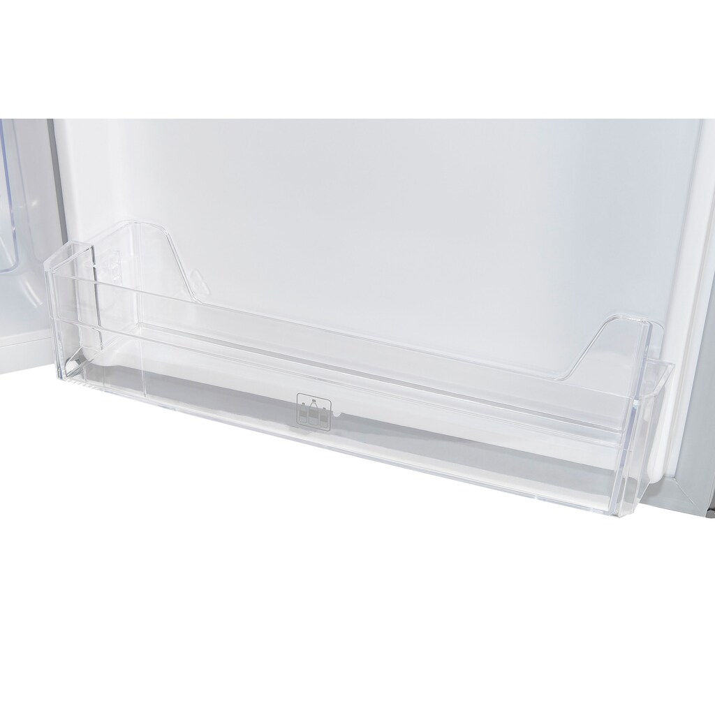 exquisit Kühlschrank, KS15-V-040D inoxlook, 85,5 cm hoch, 54,5 cm breit, Energieeffizienzklasse D, 123 Liter Nutzinhalt