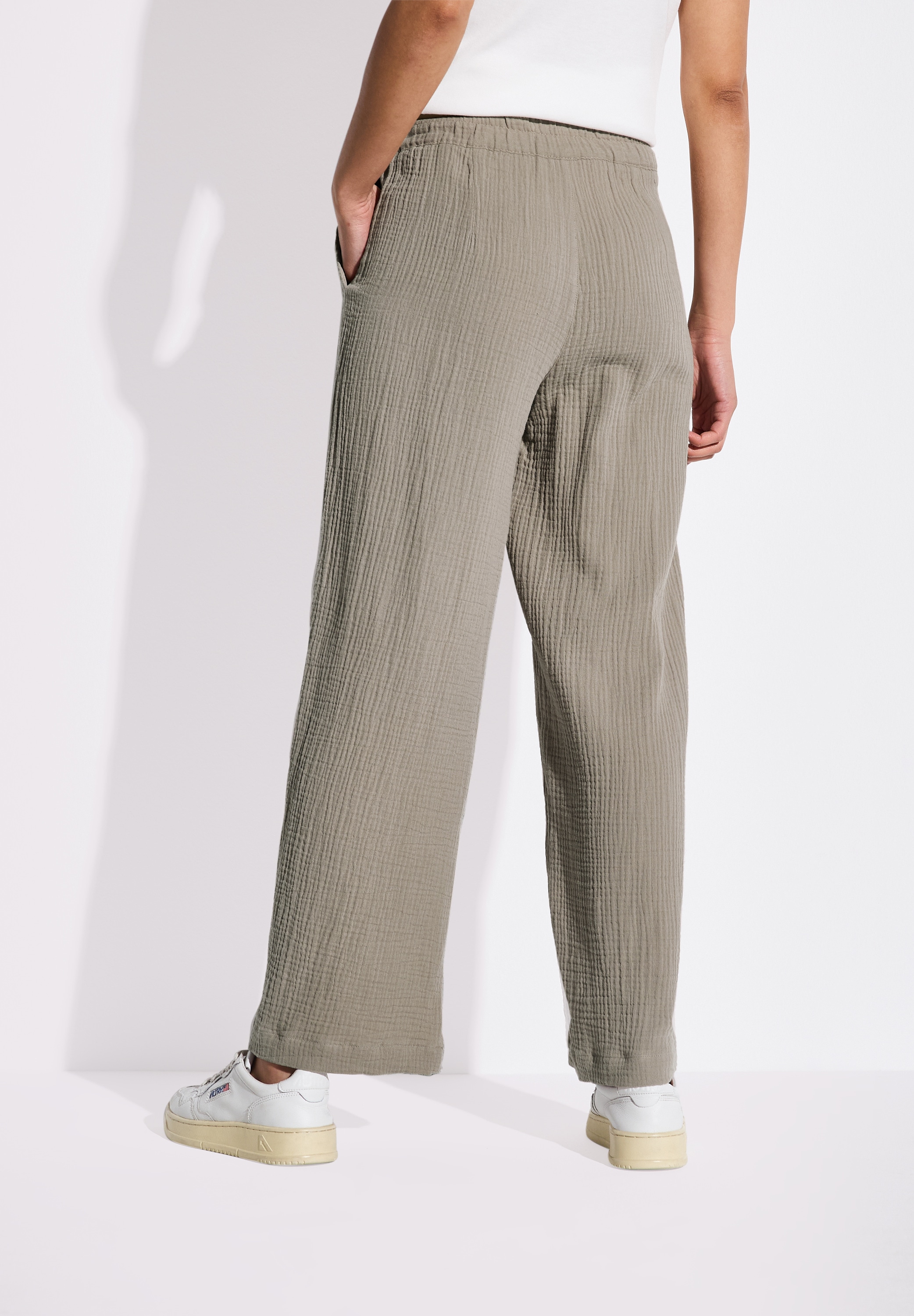 STREET ONE Stoffhose, Sommerhose in Struktur-Optik