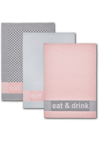 Geschirrtuch »eat & drink«, (Set, 6 tlg.)