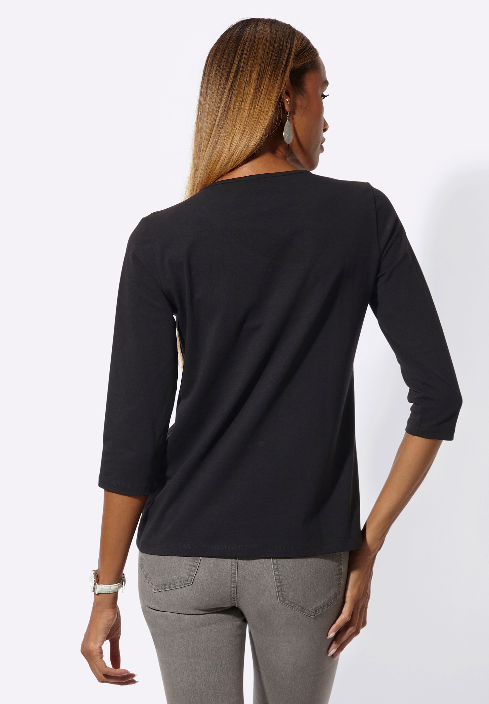 creation L T-Shirt »Shirt 3/4-Arm-Shirt mit Foliendruck«