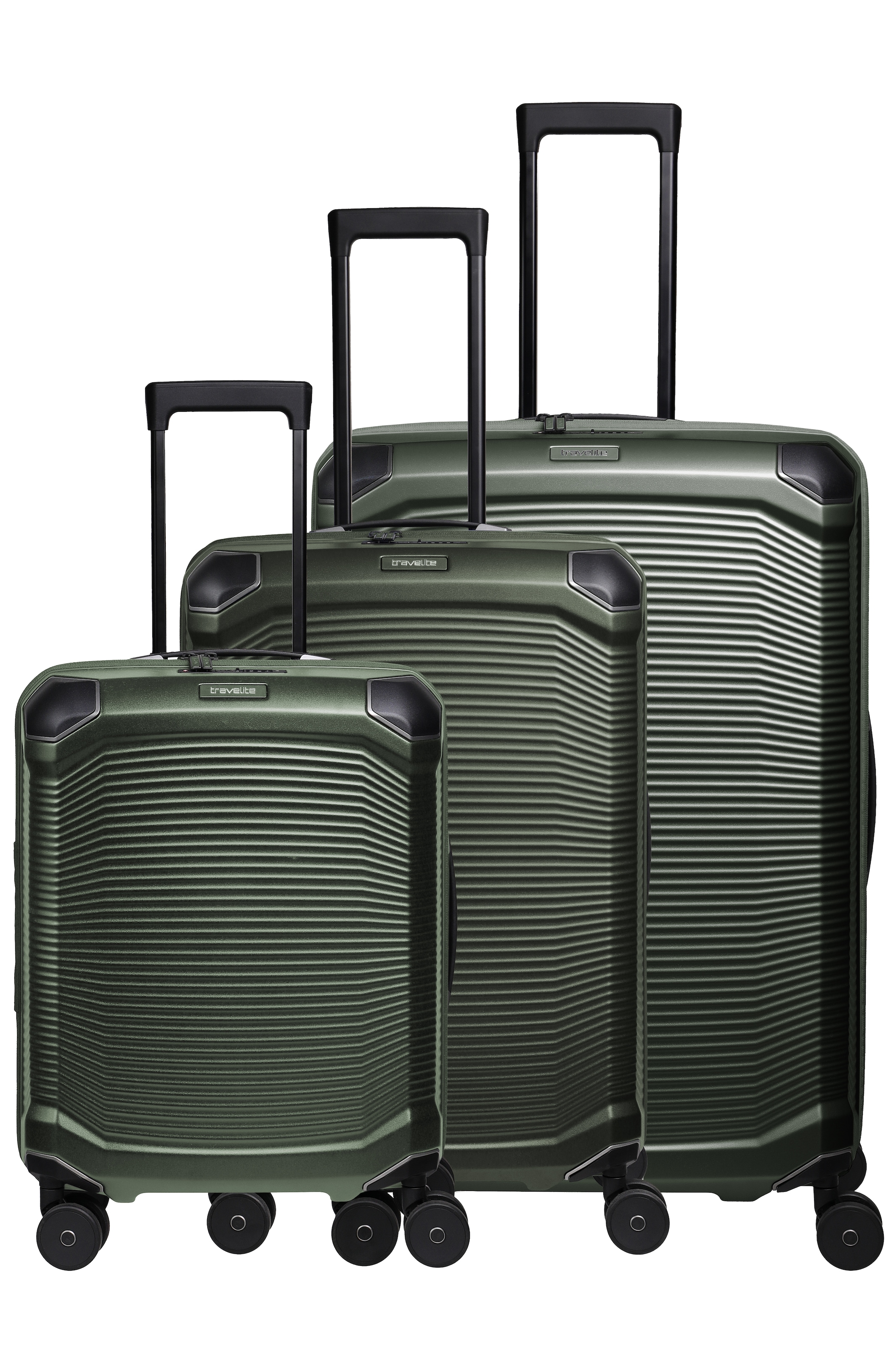 travelite Trolleyset »MILLENNIUM 3-teilig Reisekoffer Hartschale« aus leichtem Polycarbonat mit stabiler Bauweise und Innenaufteilung