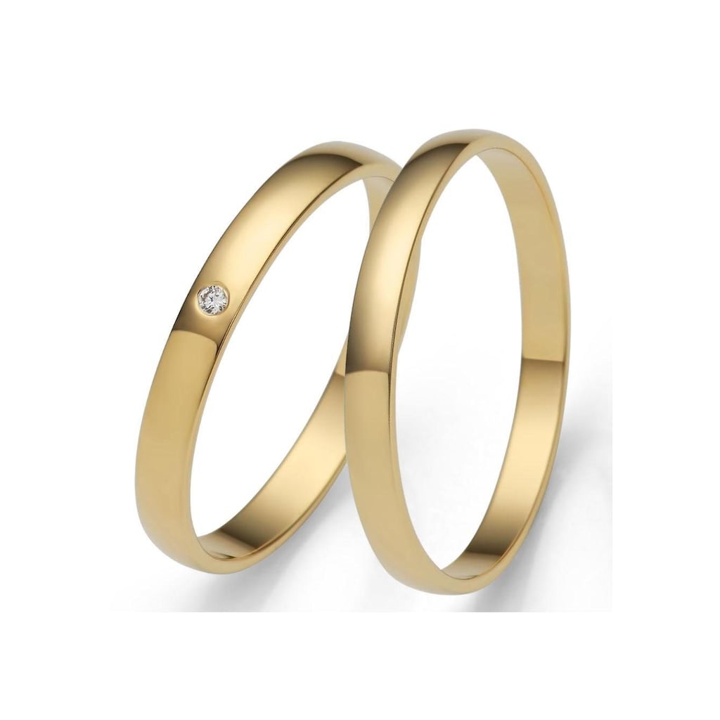 Firetti Trauring »Schmuck Geschenk Gold Hochzeit Ehering Trauring "LIEBE"«, Made in Germany, wahlweise mit oder ohne Brillant