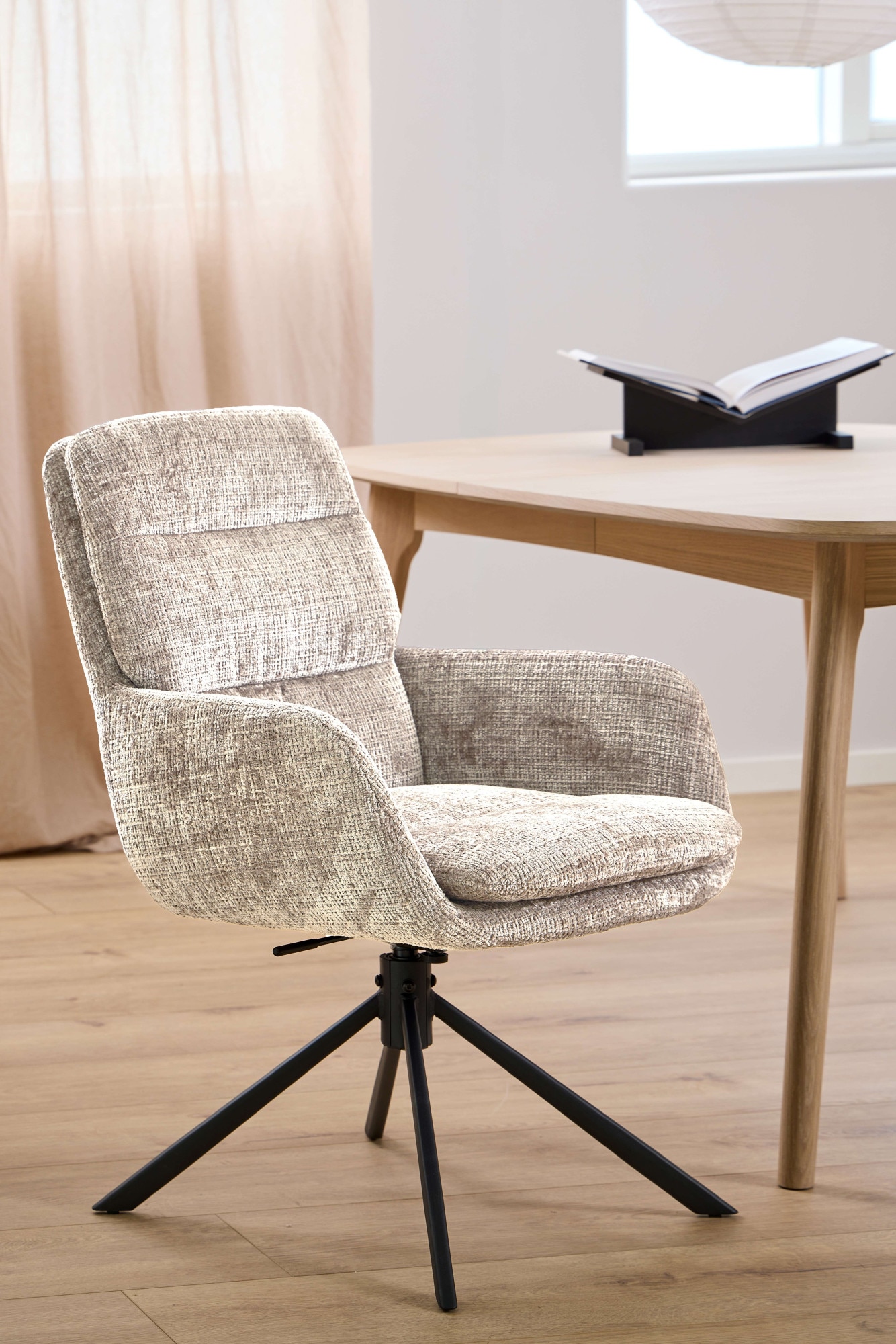 ACTONA GROUP Esszimmerstuhl »Edgar, Polsterstuhl, Stuhl« (Set) 2 Stk.Stuhl, Stoff, L-Form, Armlehnen, Dreh- & Kippfunktion, FSC™