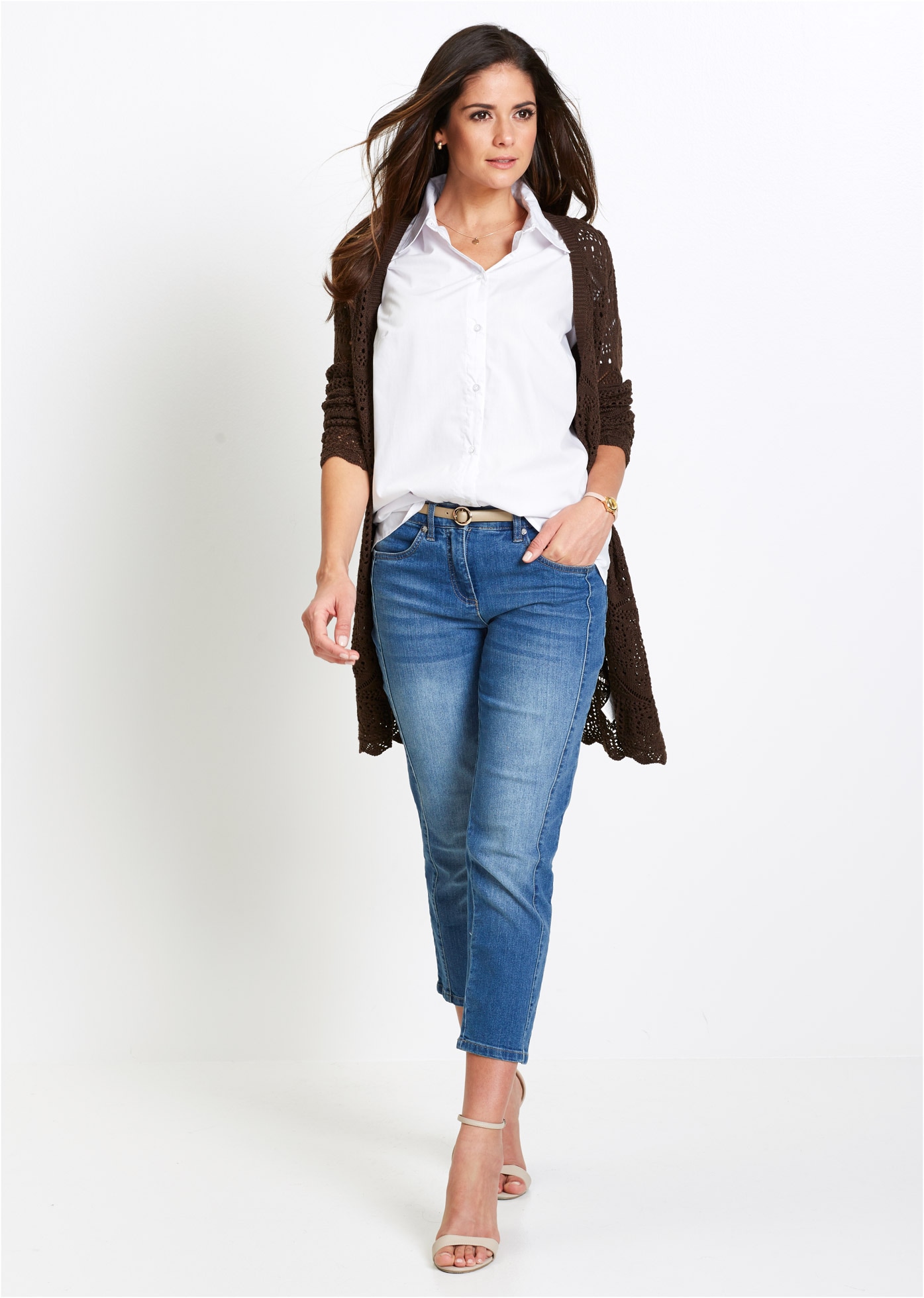 bonprix Kurzarmbluse Regular Fit, eleganter Stil, Hemdblusenkragen