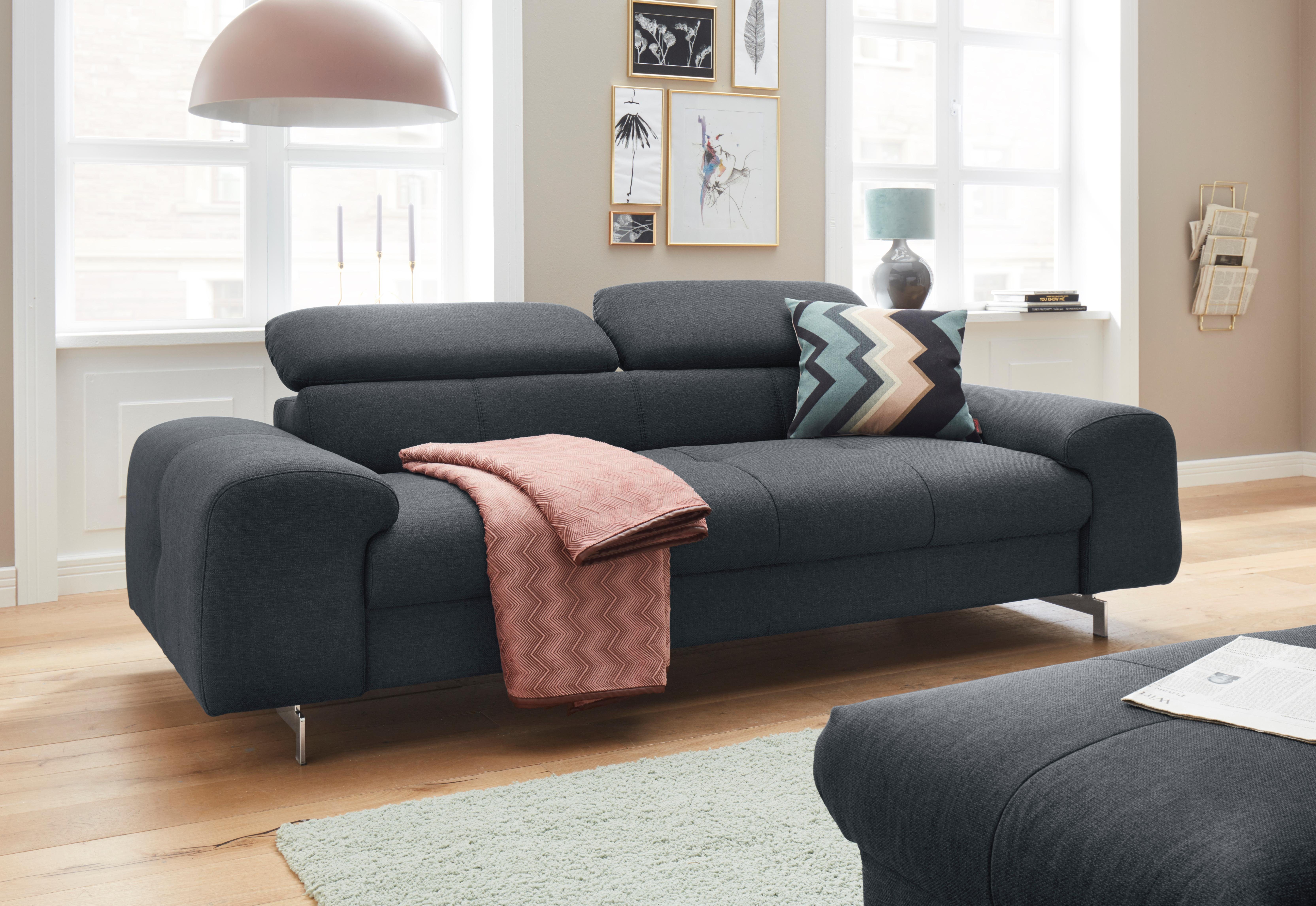 Polstergarnitur »Mailand«, (Set), bestehend aus 3-Sitzer und Hocker, mit...