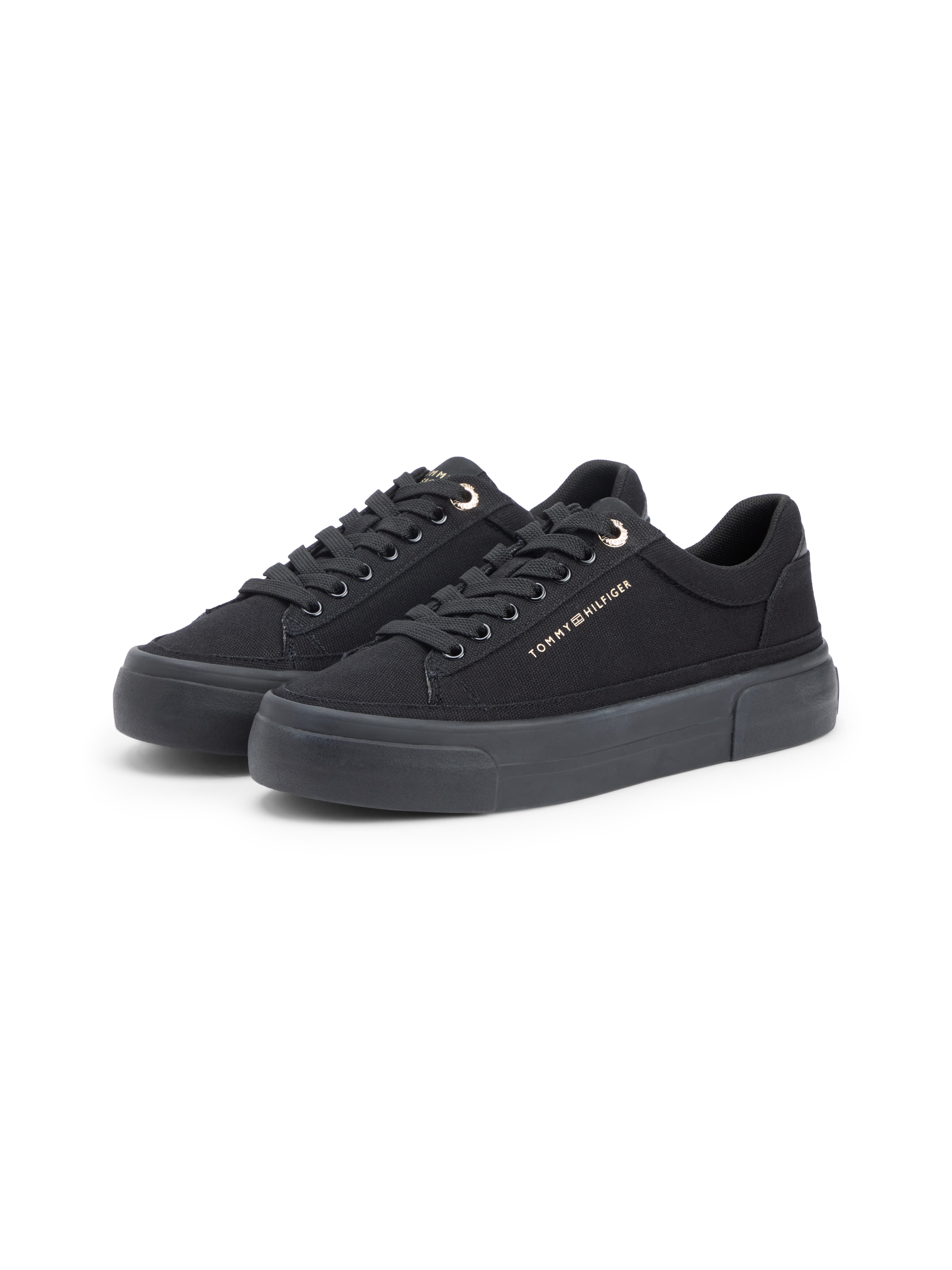Tommy Hilfiger Plateausneaker »TH FOXING PLATFORM CANVAS«  Freizeitschuh, Schnürschuh, Halbschuh mit Schaftrand-Polsterung